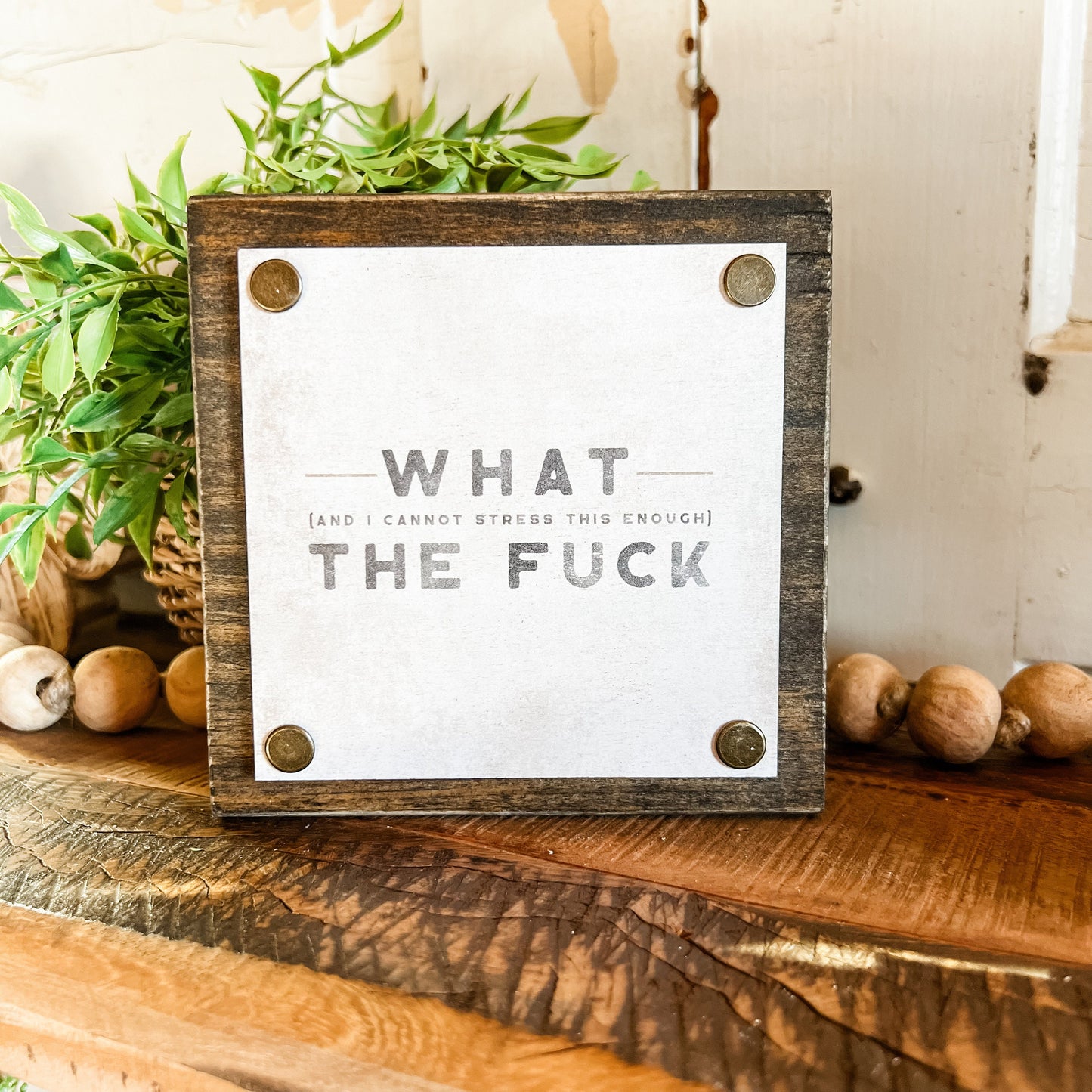 Funny Mini Wood Block Signs