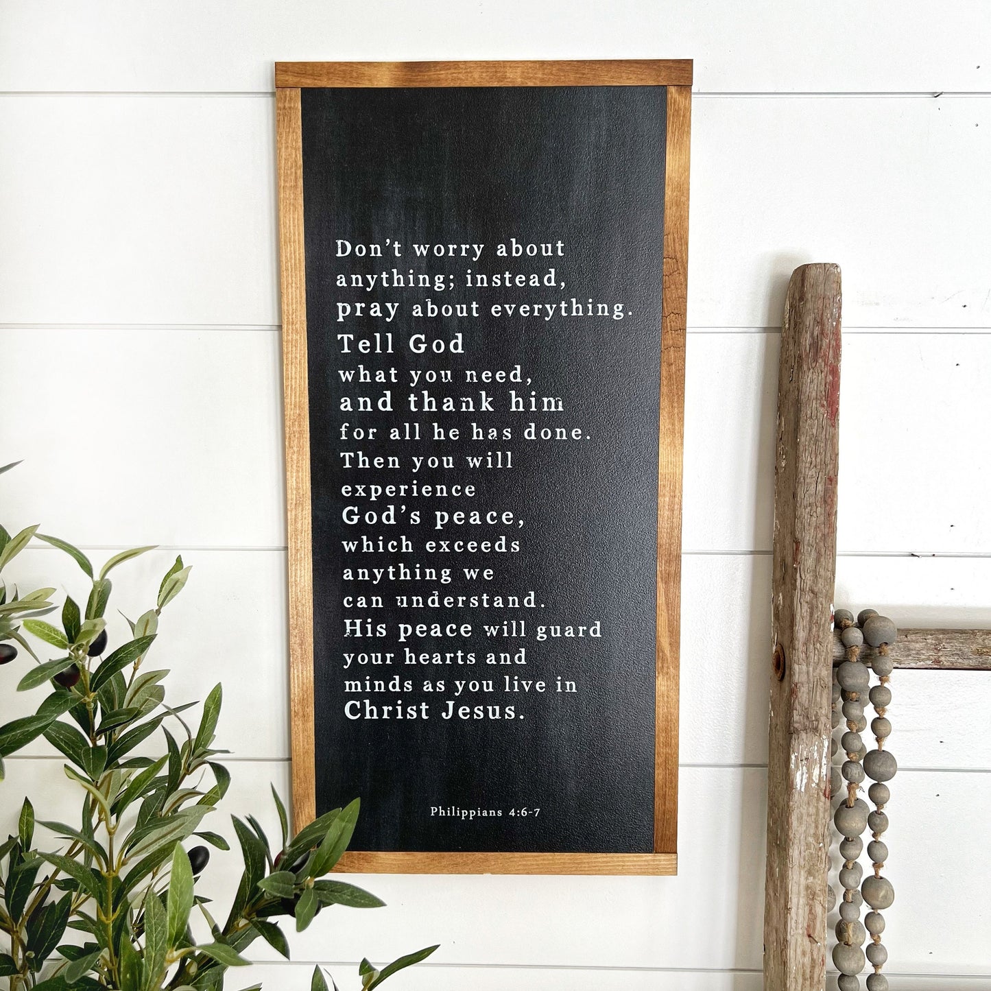 Pray About Everything Bible Verse Sign