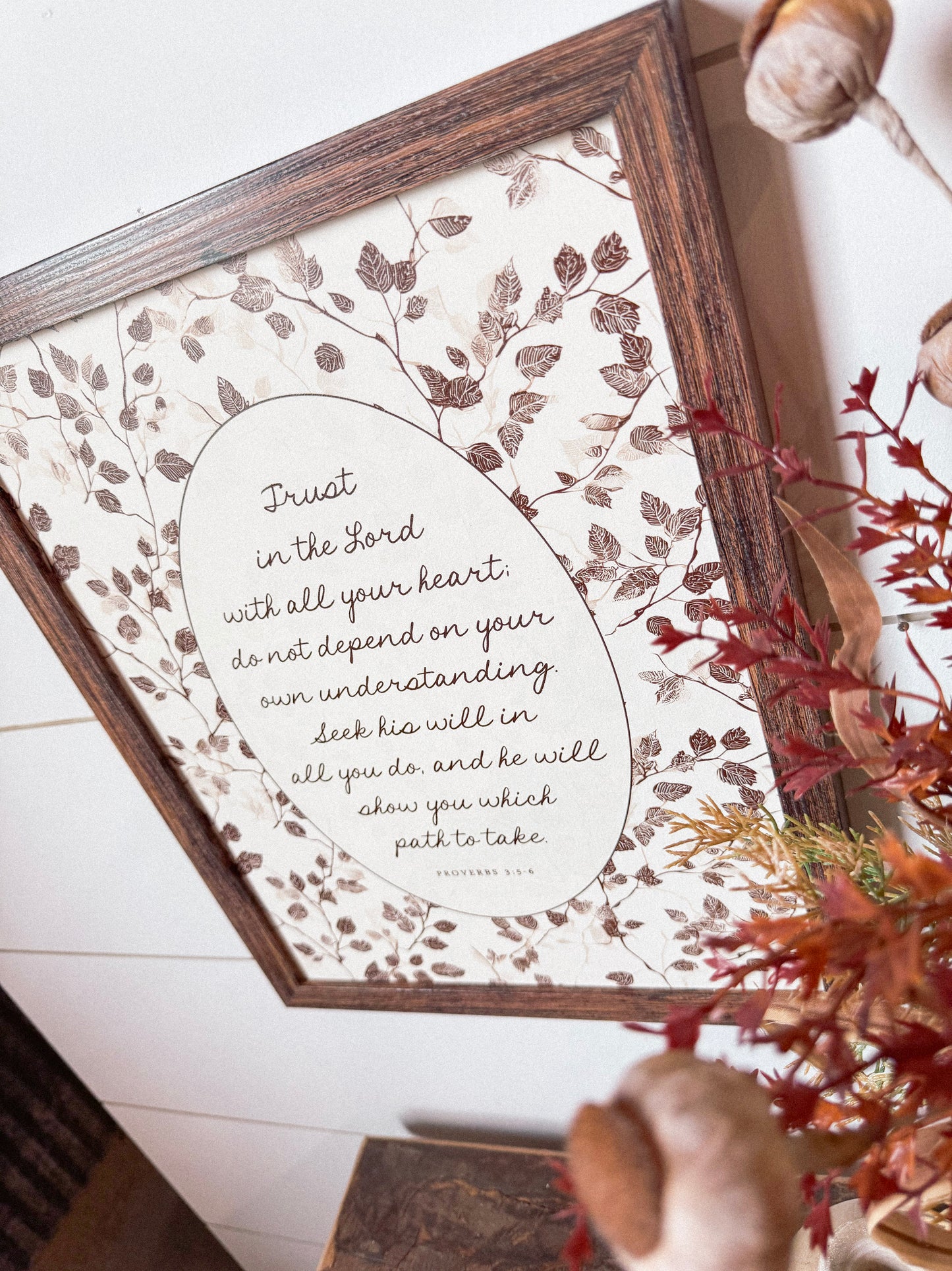 Proverbs 3: 5-6 Verse Wood Sign