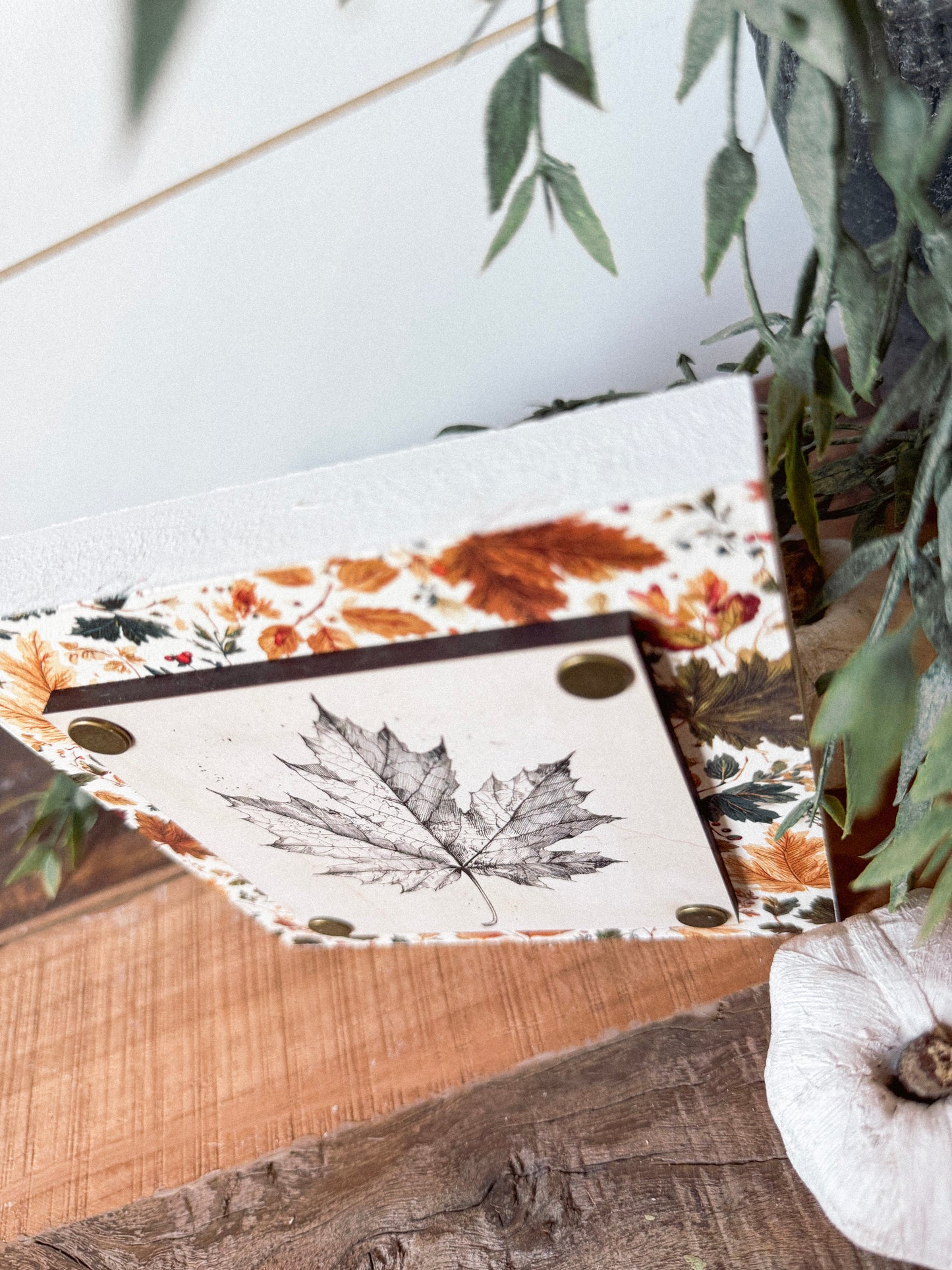 Fall Leaf Mini Tiered Tray Sign