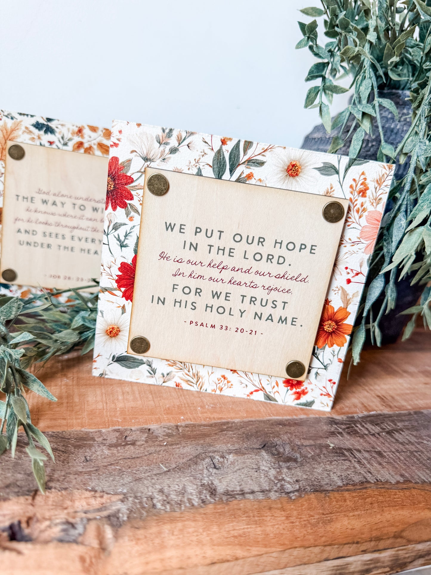 Bible Verse Signs, Tiered Tray Sign