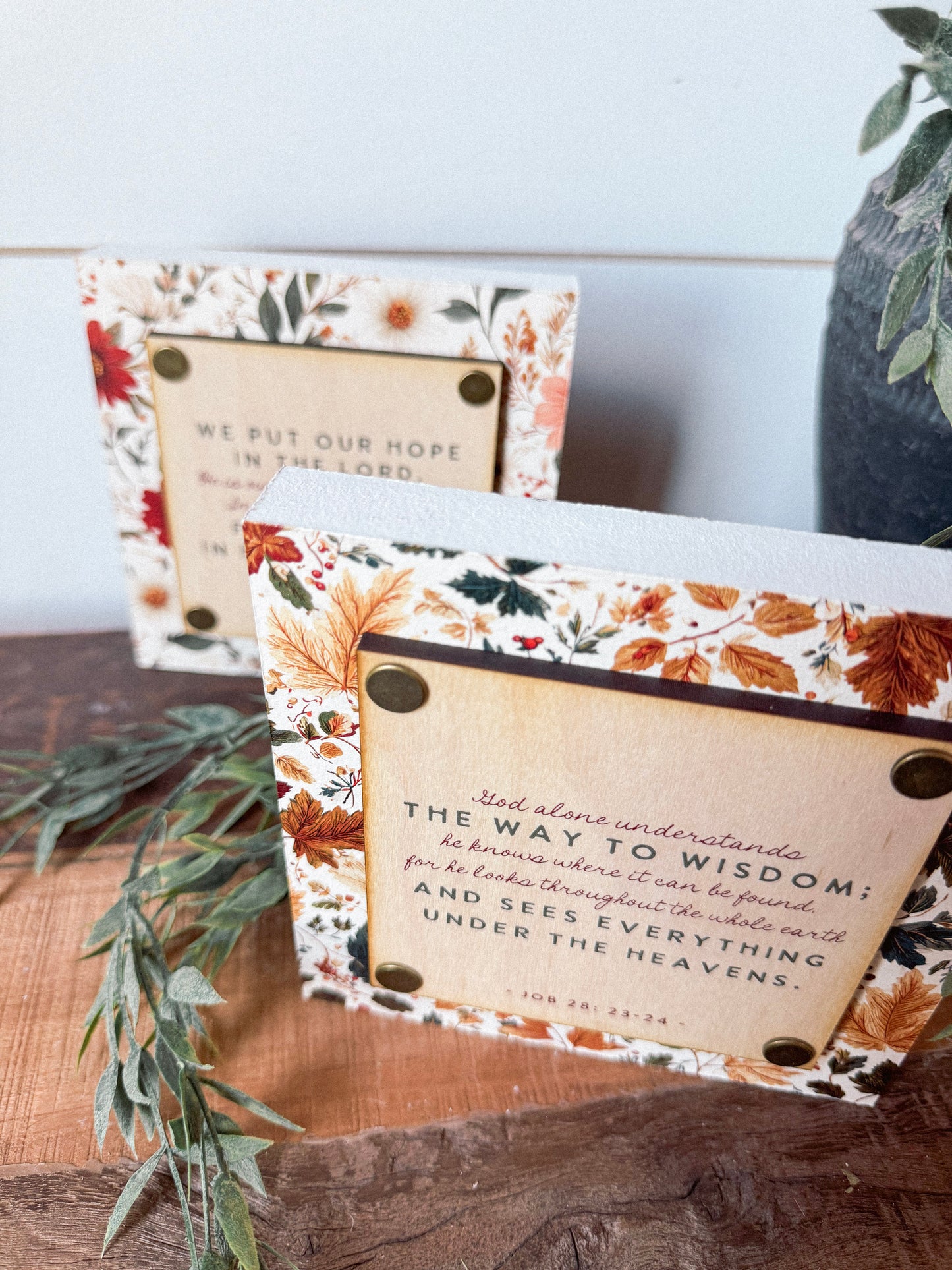 Bible Verse Signs, Tiered Tray Sign