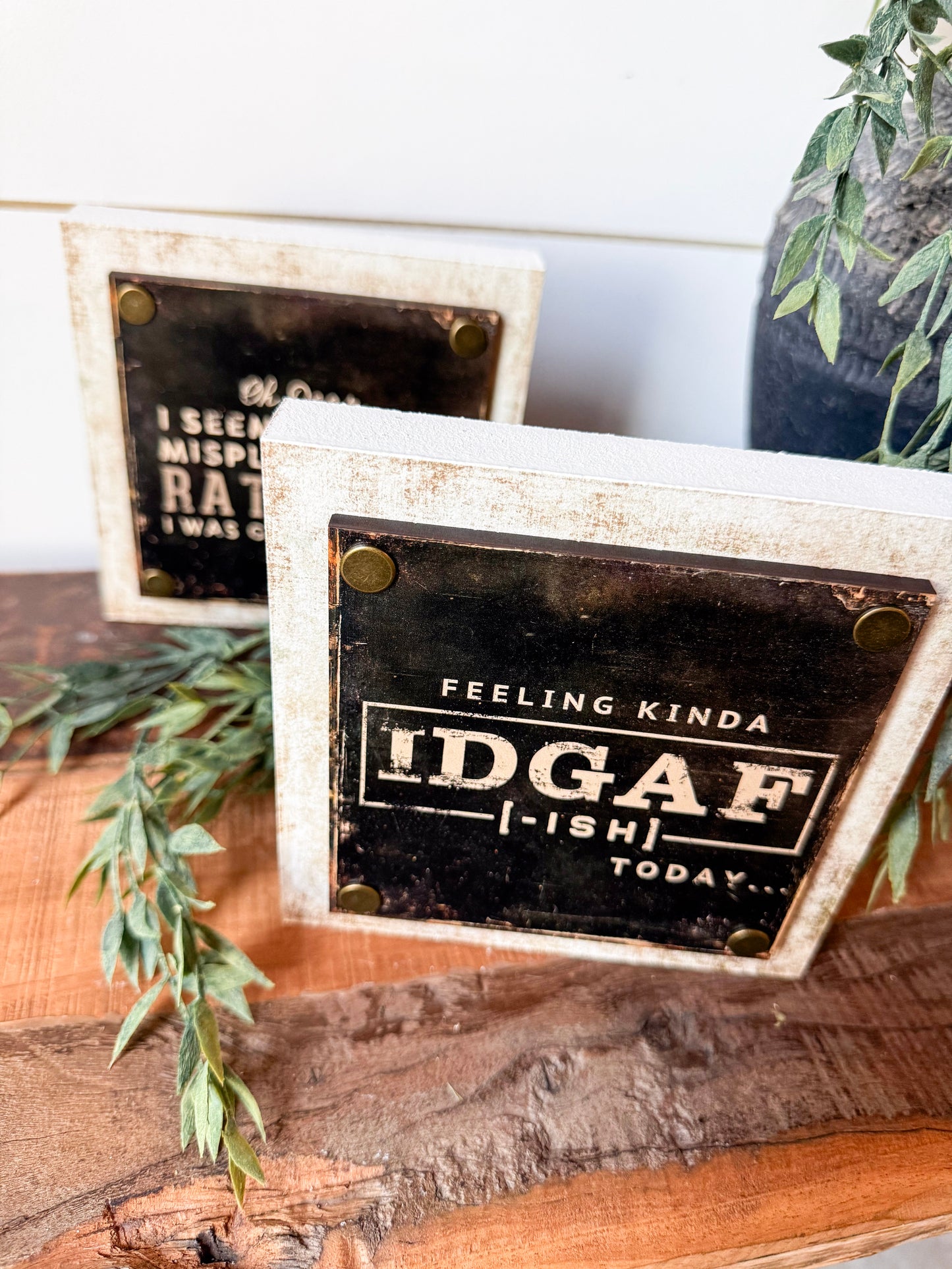 Funny Mini Tiered Tray Signs