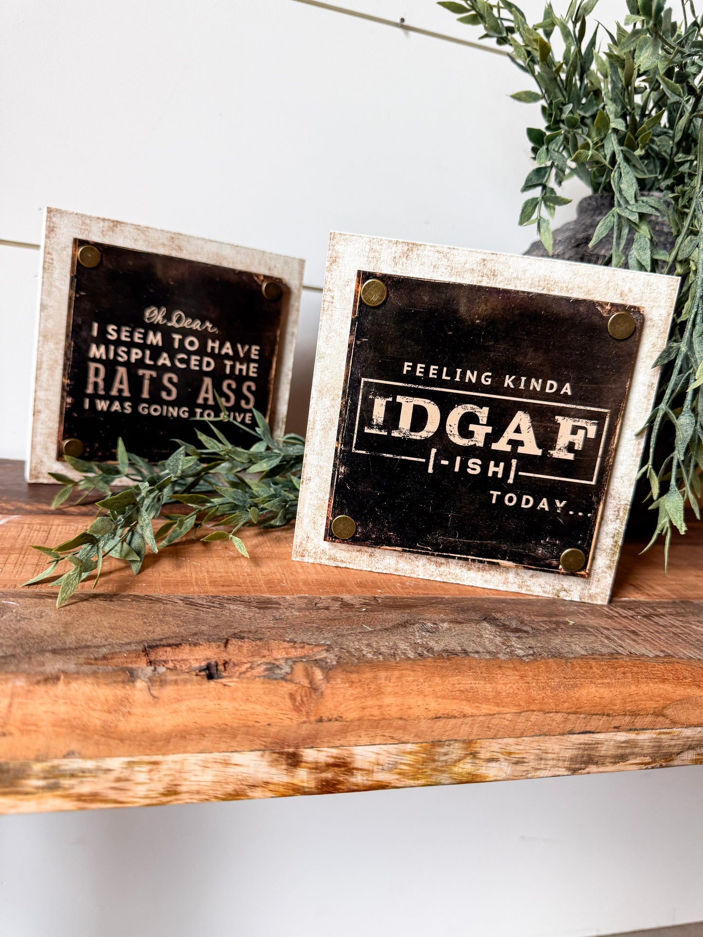Funny Mini Tiered Tray Signs