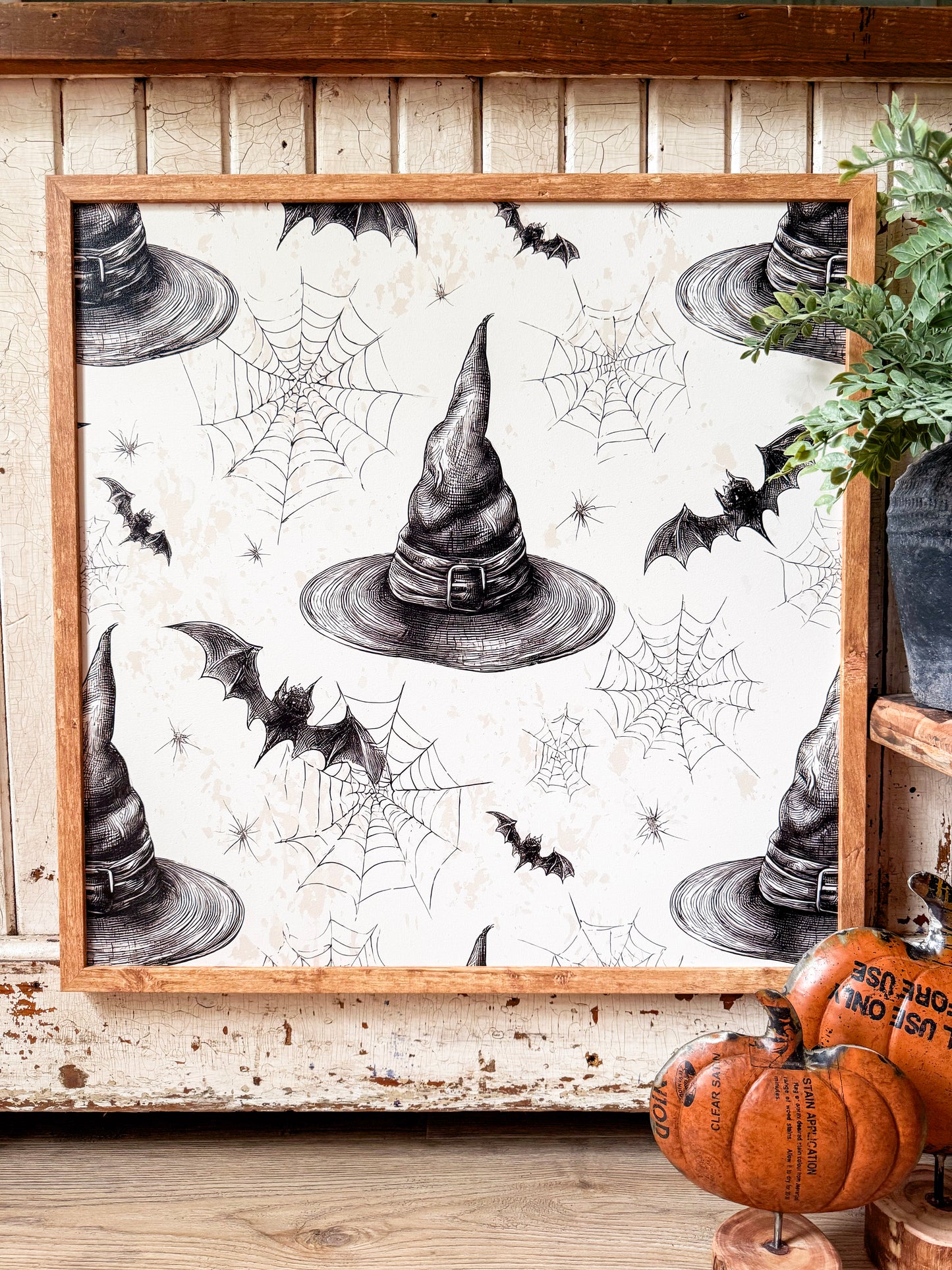 Halloween Witch Hat Layering Wood Sign