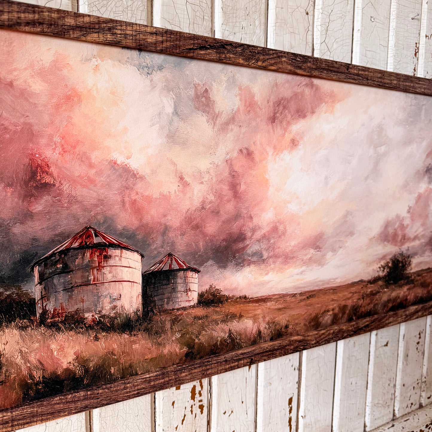 Summer Storm Country Clouds Landscape Wood Sign