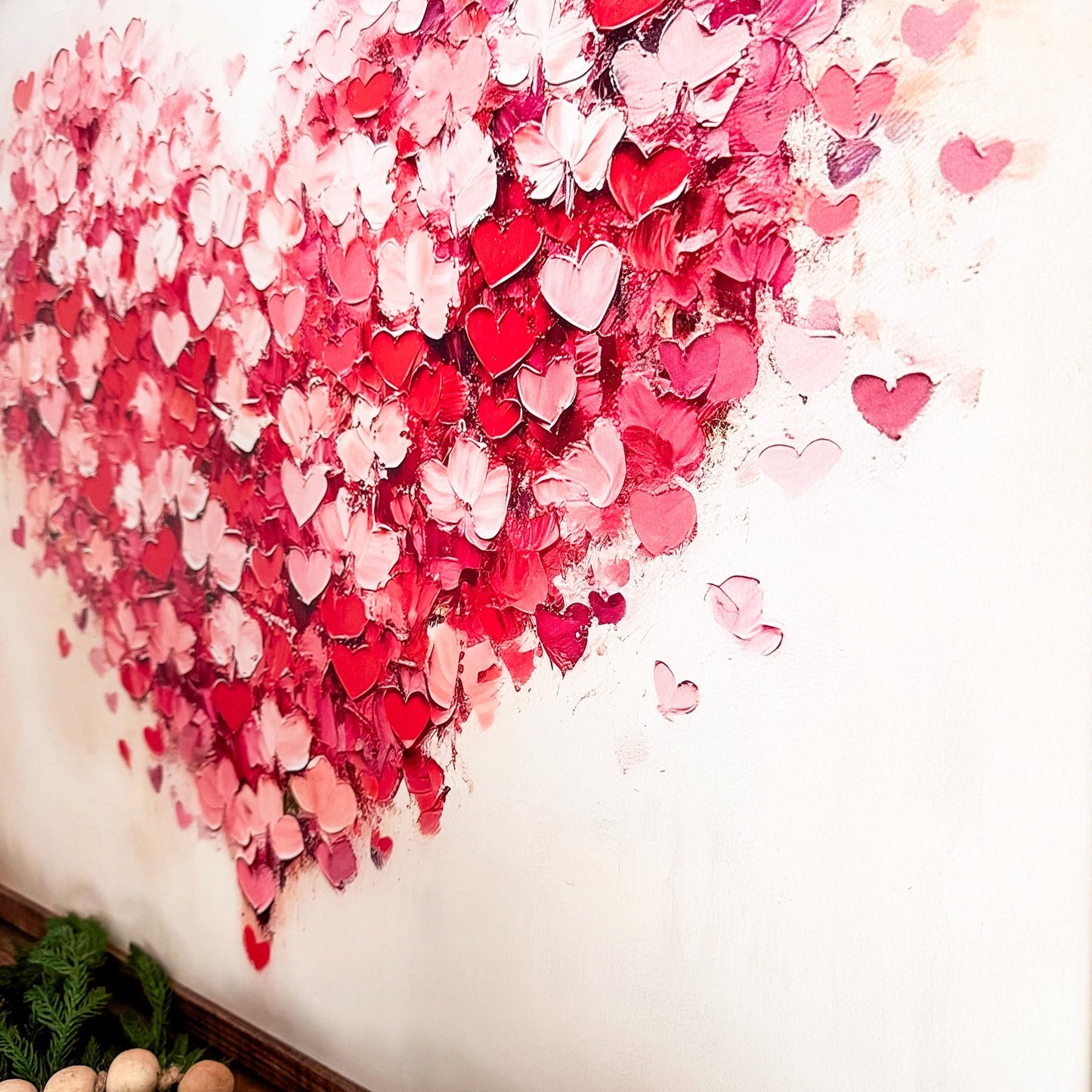 Little Pink Hearts-Big Heart Valentines Day Sign