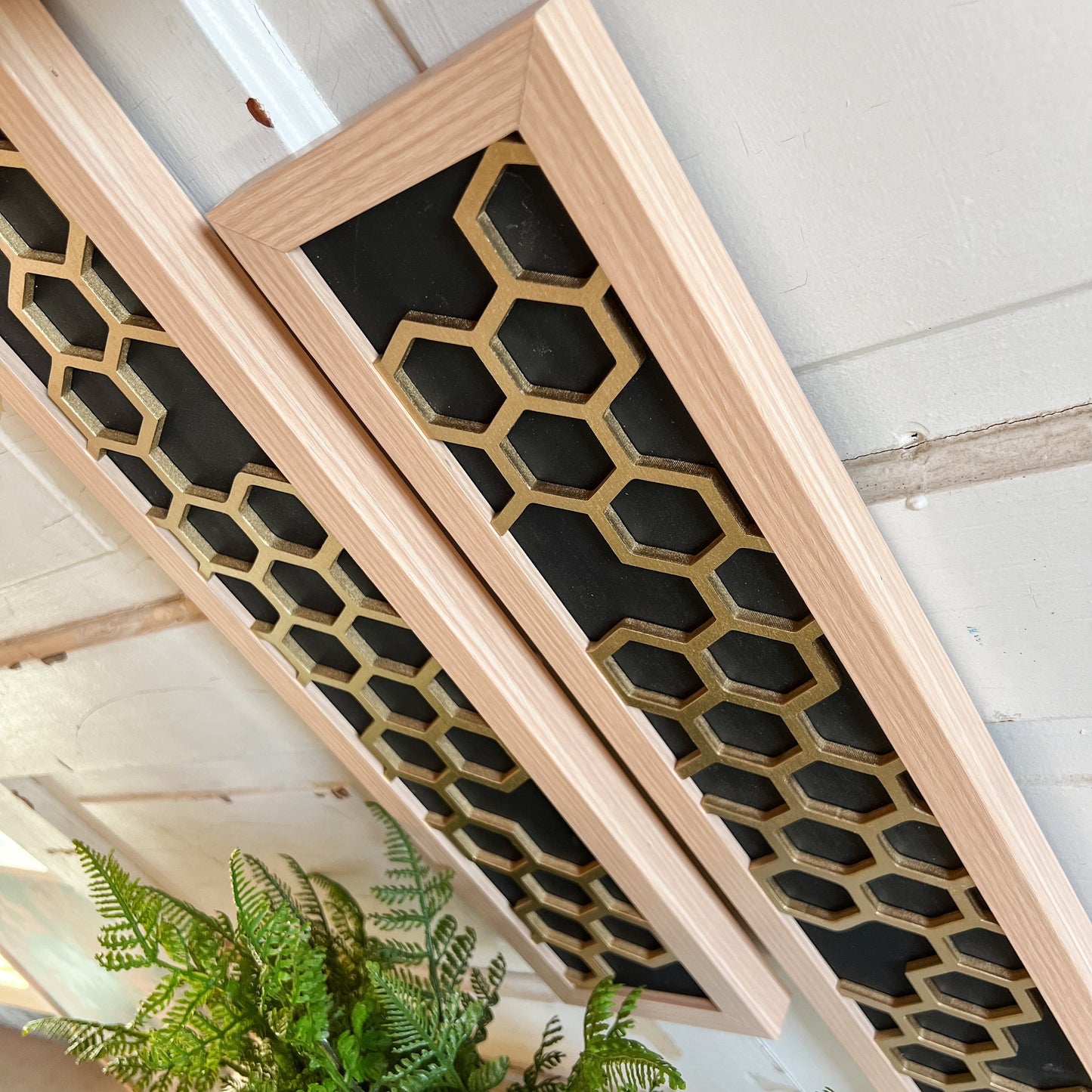 Geometric Honeycomb Wall Art - Skinny Size