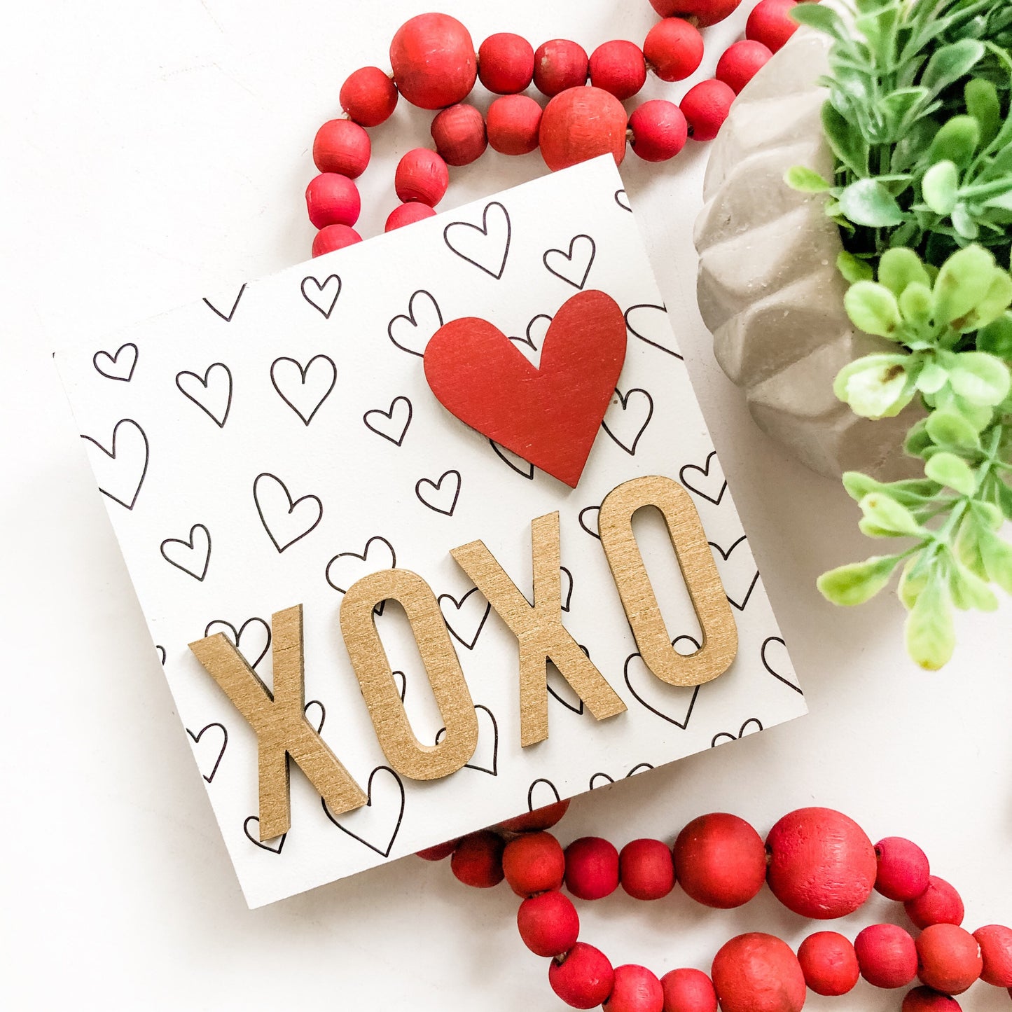 Valentines Day Mini Tiered Tray Sign