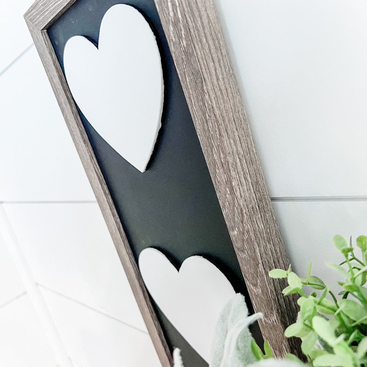 Vertical Laser Cut Heart Sign