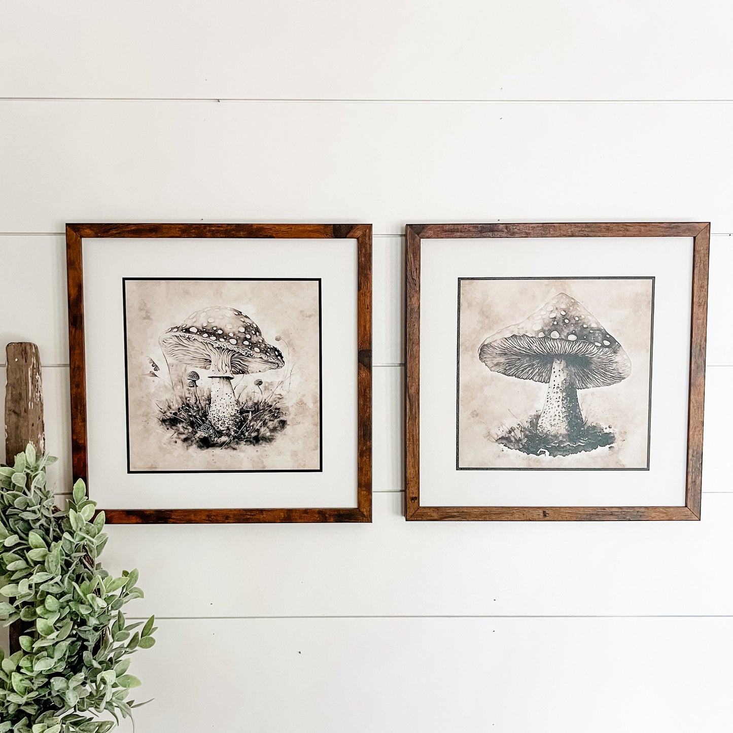 Vintage Mushroom Wall Art Wood Sign