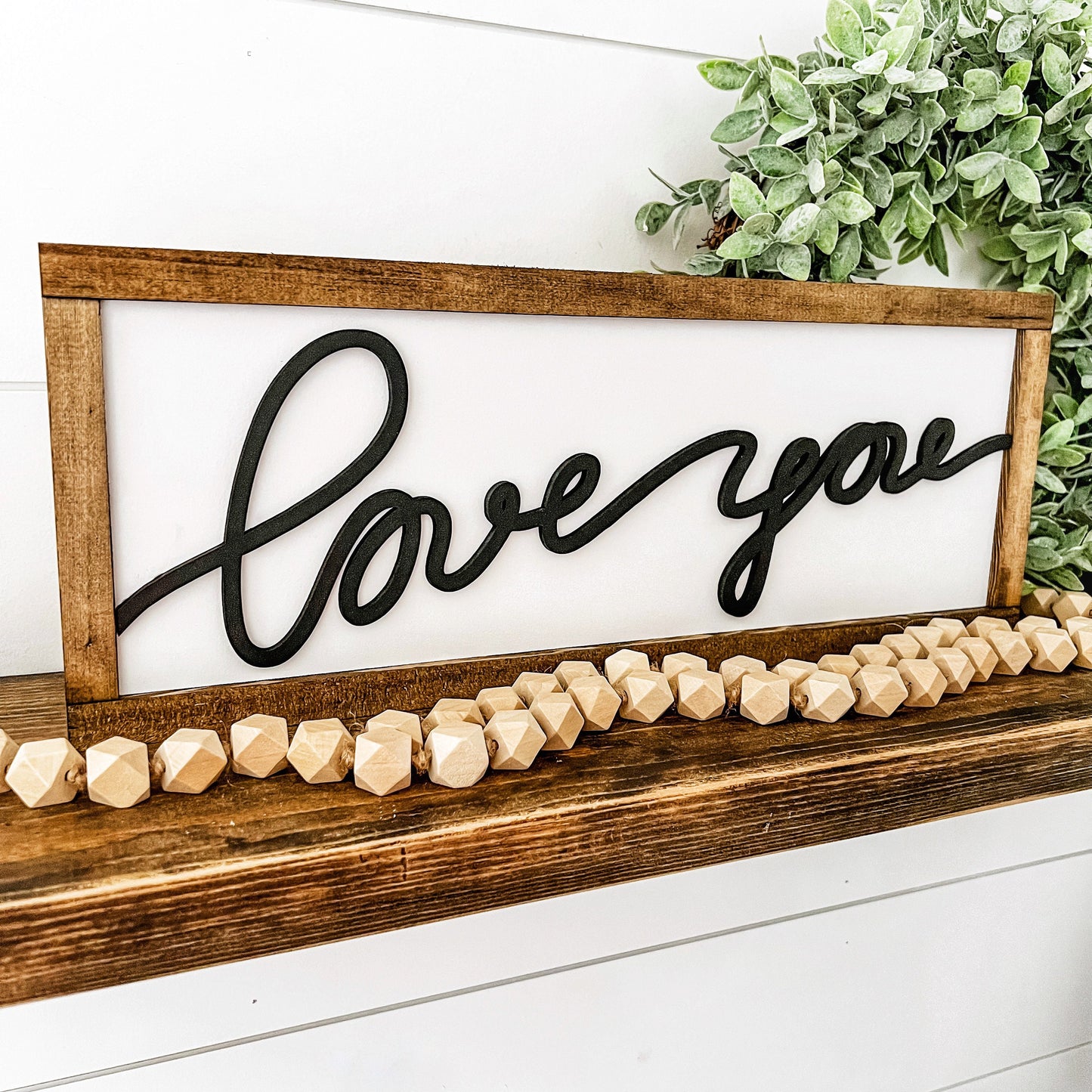 Love You Laser Cut Wood Sign