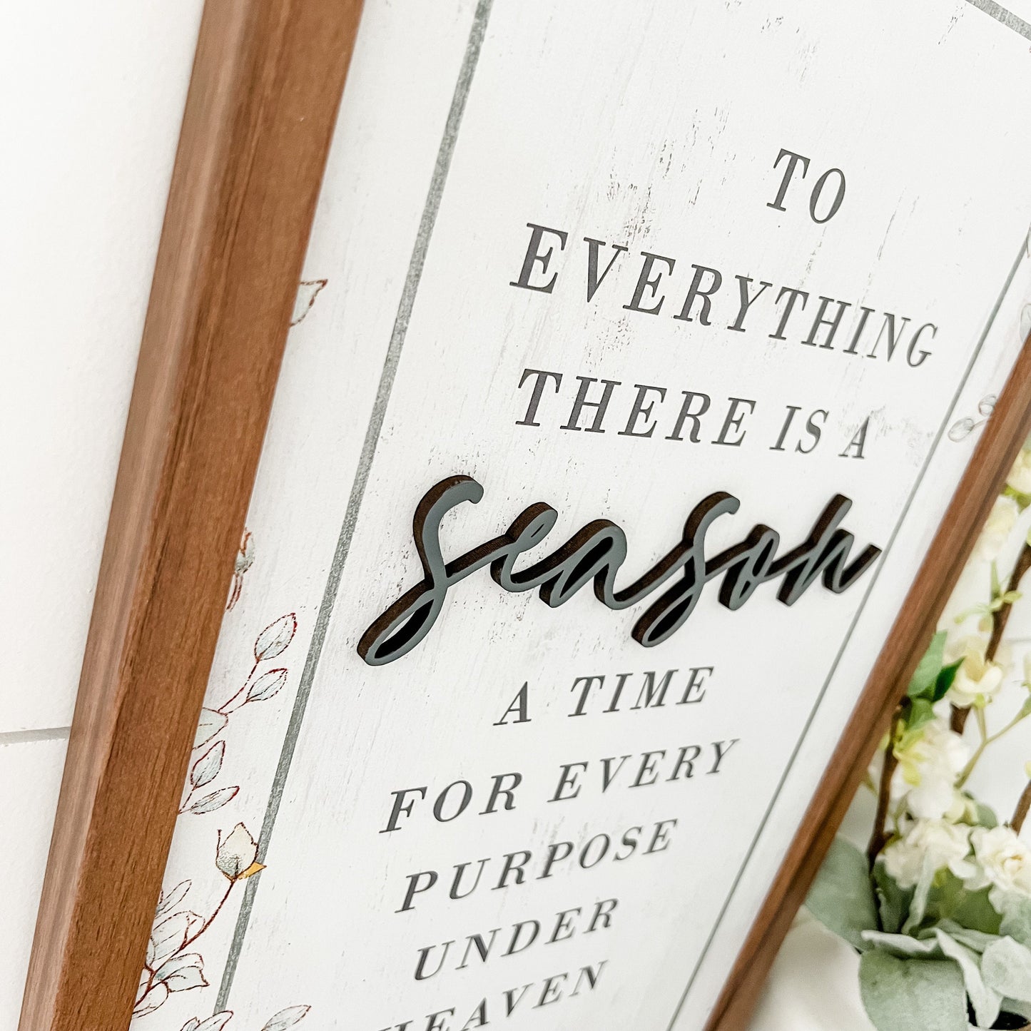 Ecclesiastes 3:1 Bible Verse Wood Sign