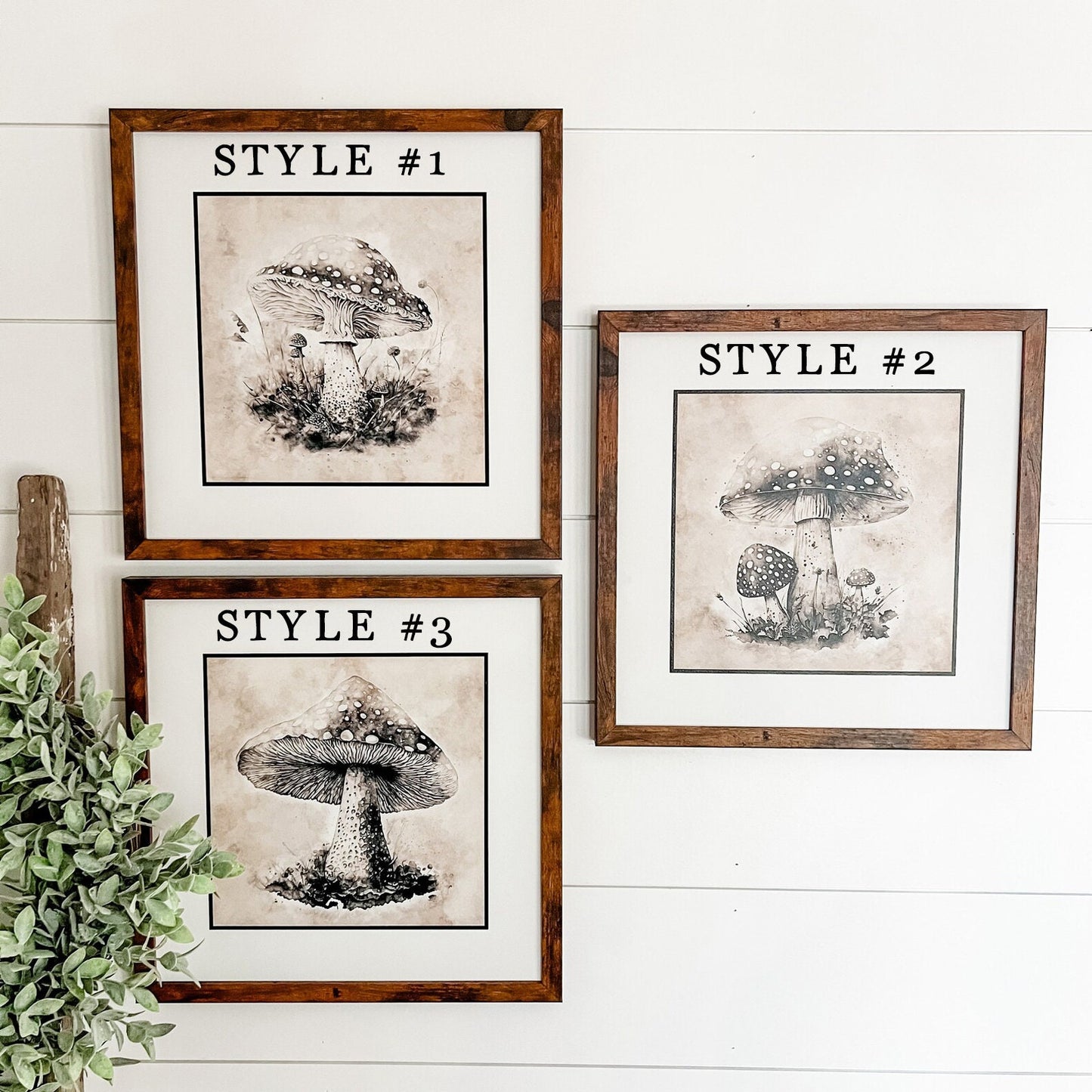 Vintage Mushroom Wall Art Wood Sign