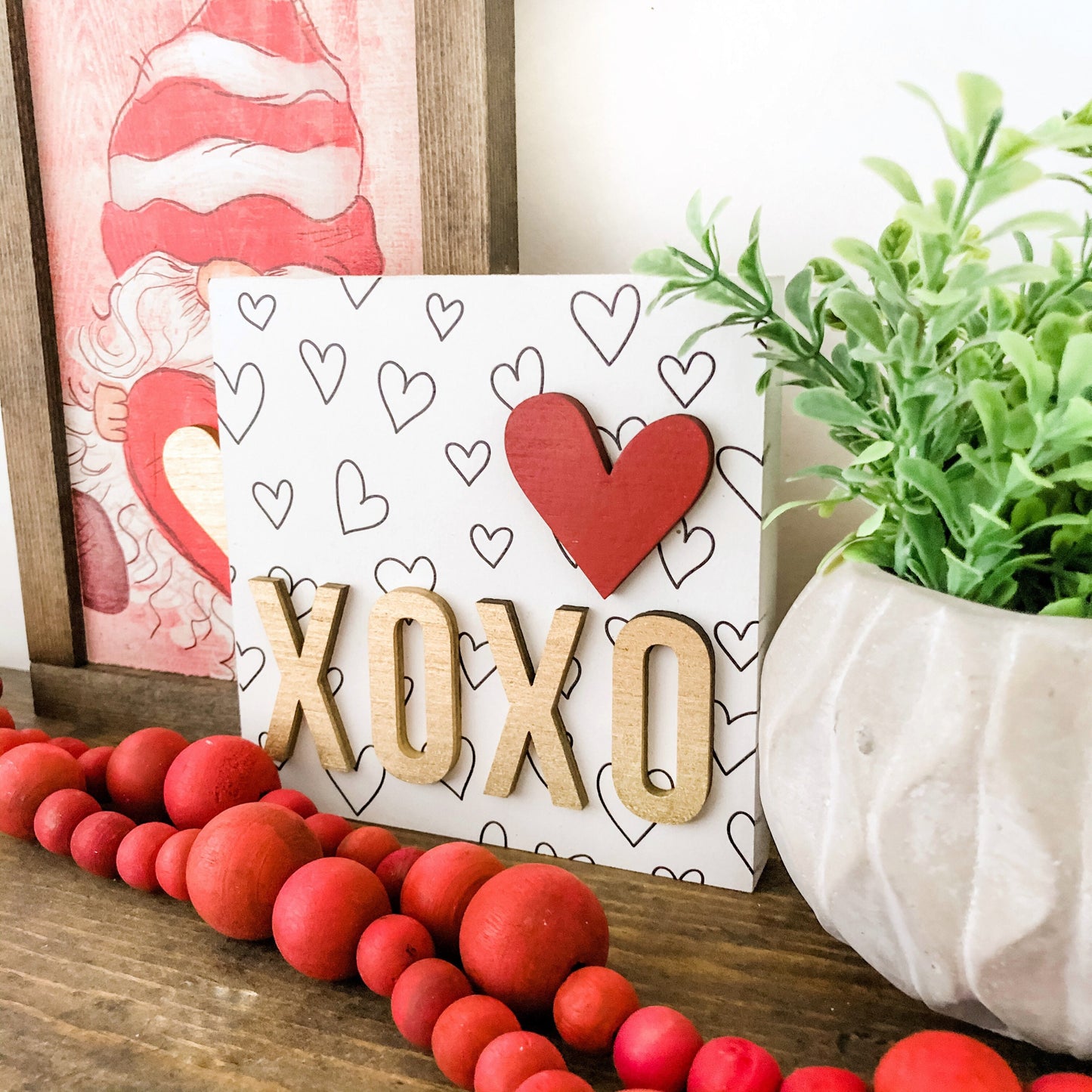 Valentines Day Mini Tiered Tray Sign