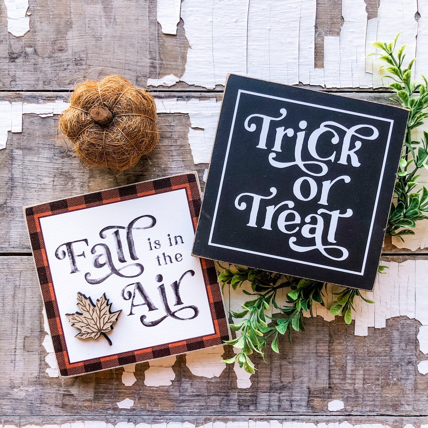 Fall Mini Tiered Tray Signs