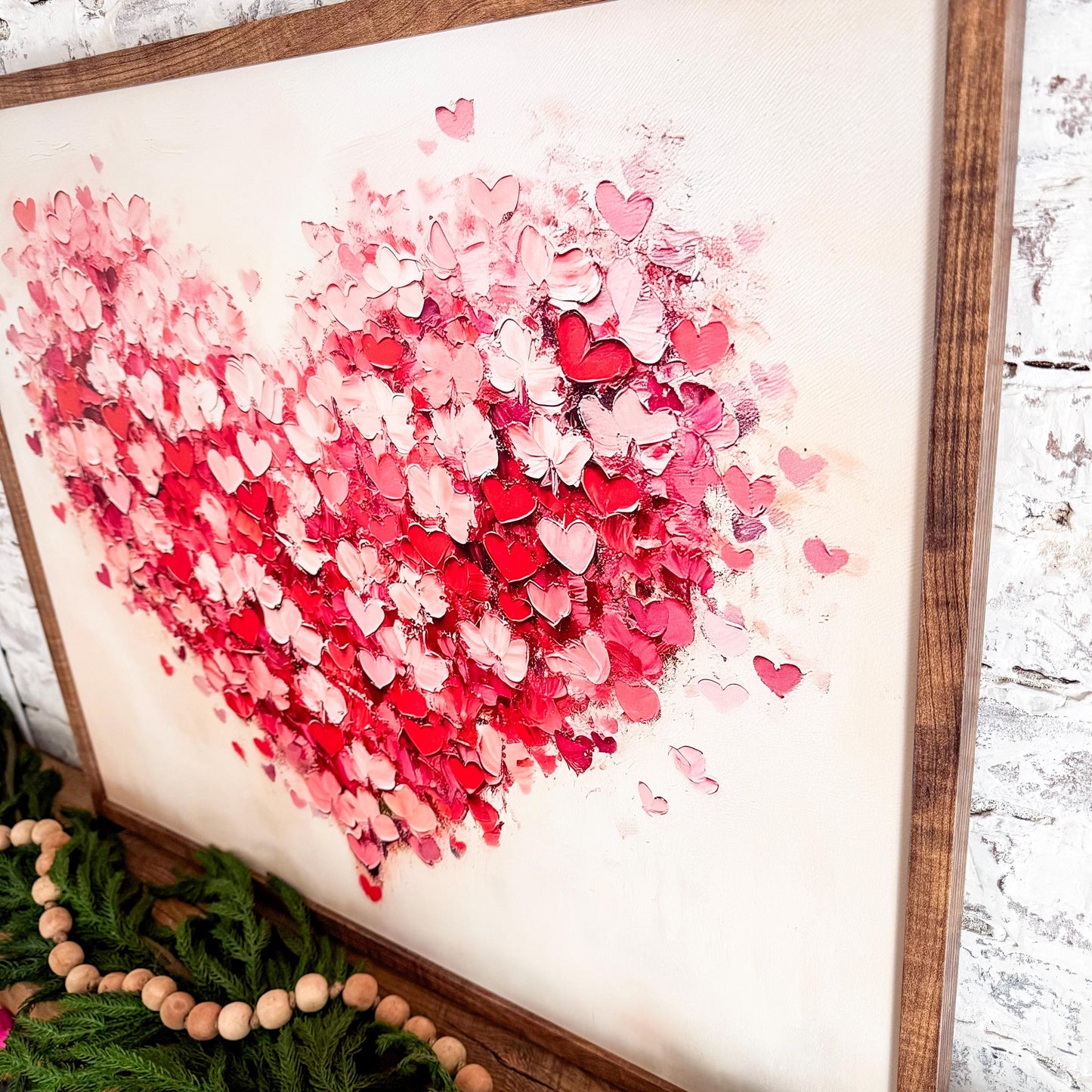 Little Pink Hearts-Big Heart Valentines Day Sign