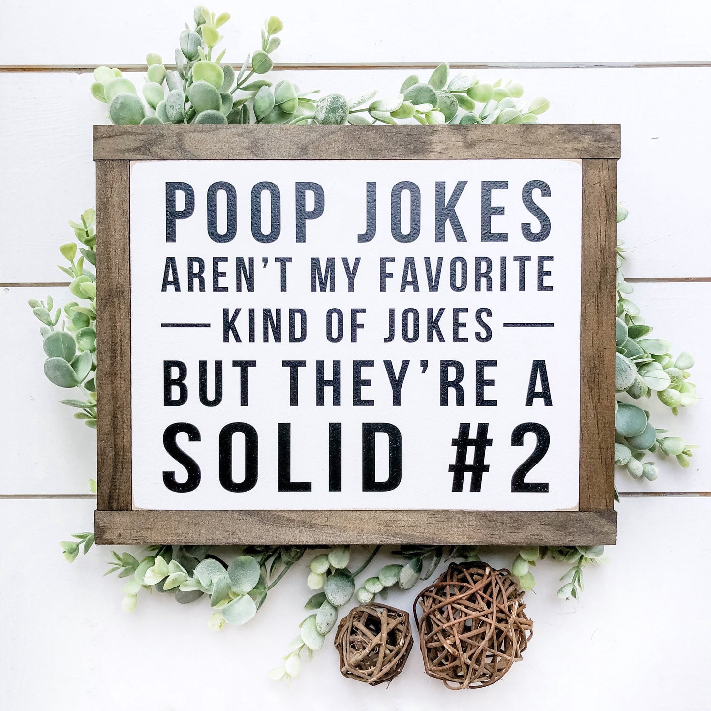 Poop Jokes, Solid #2 Funny Bathroom Sign
