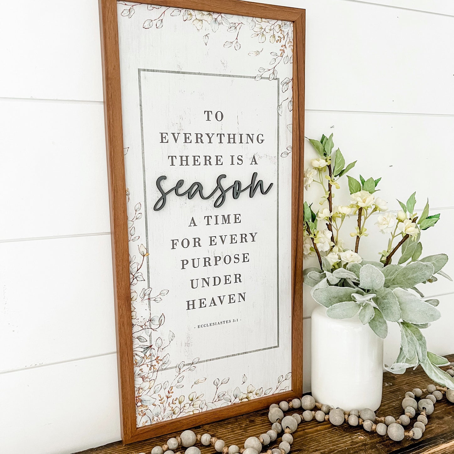 Ecclesiastes 3:1 Bible Verse Wood Sign