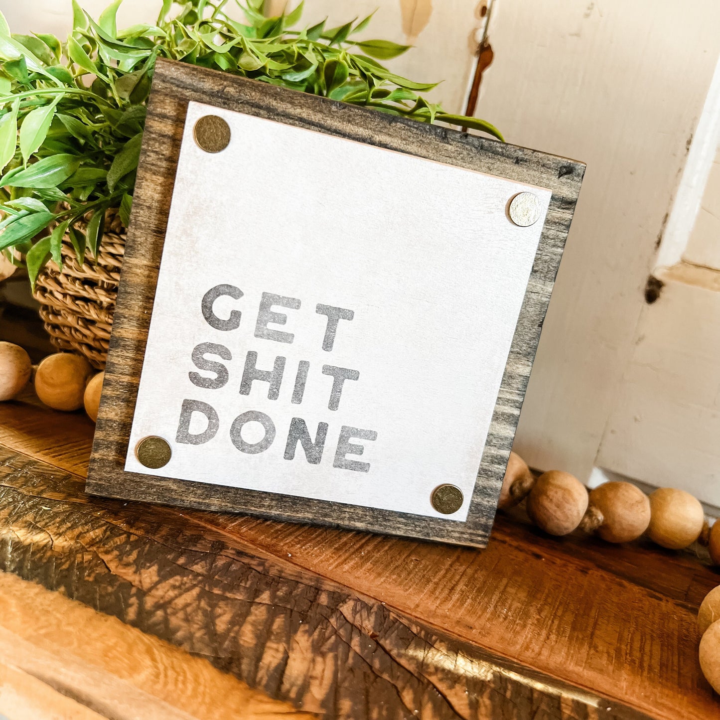Funny Mini Wood Block Signs