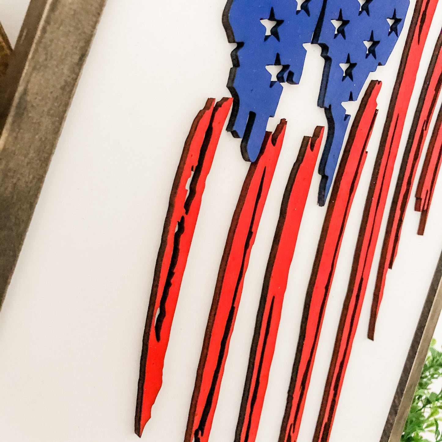 One Nation Under God Laser Cut Flag Sign