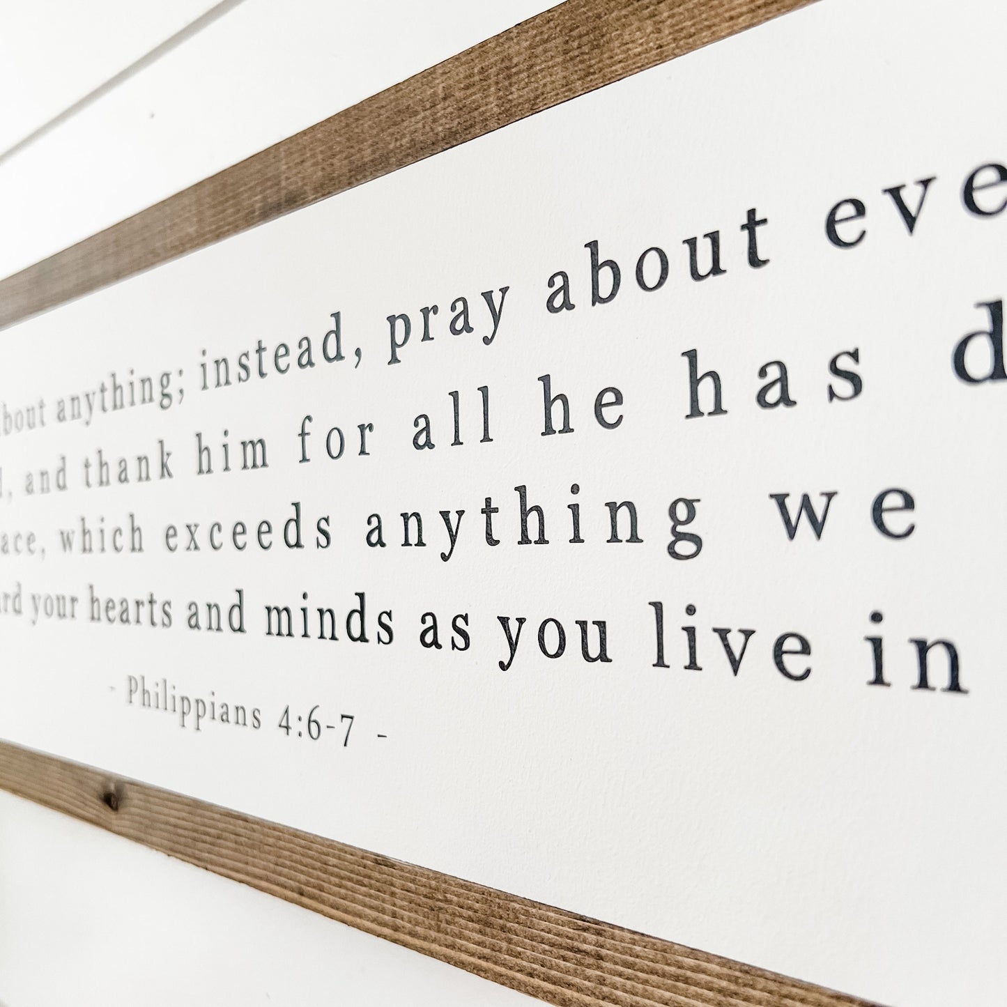 Pray About Everything Bible Verse Sign