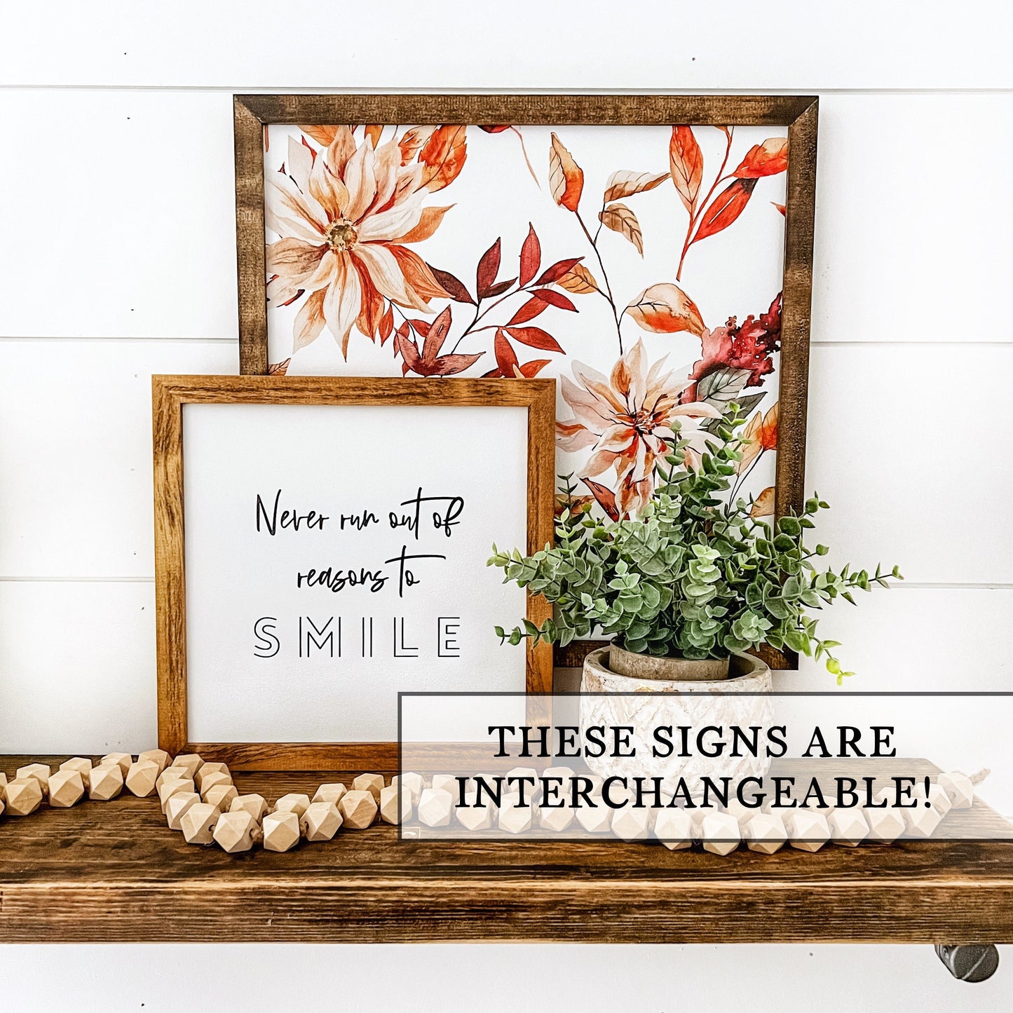 Interchangeable Seasonal Wood Sign
