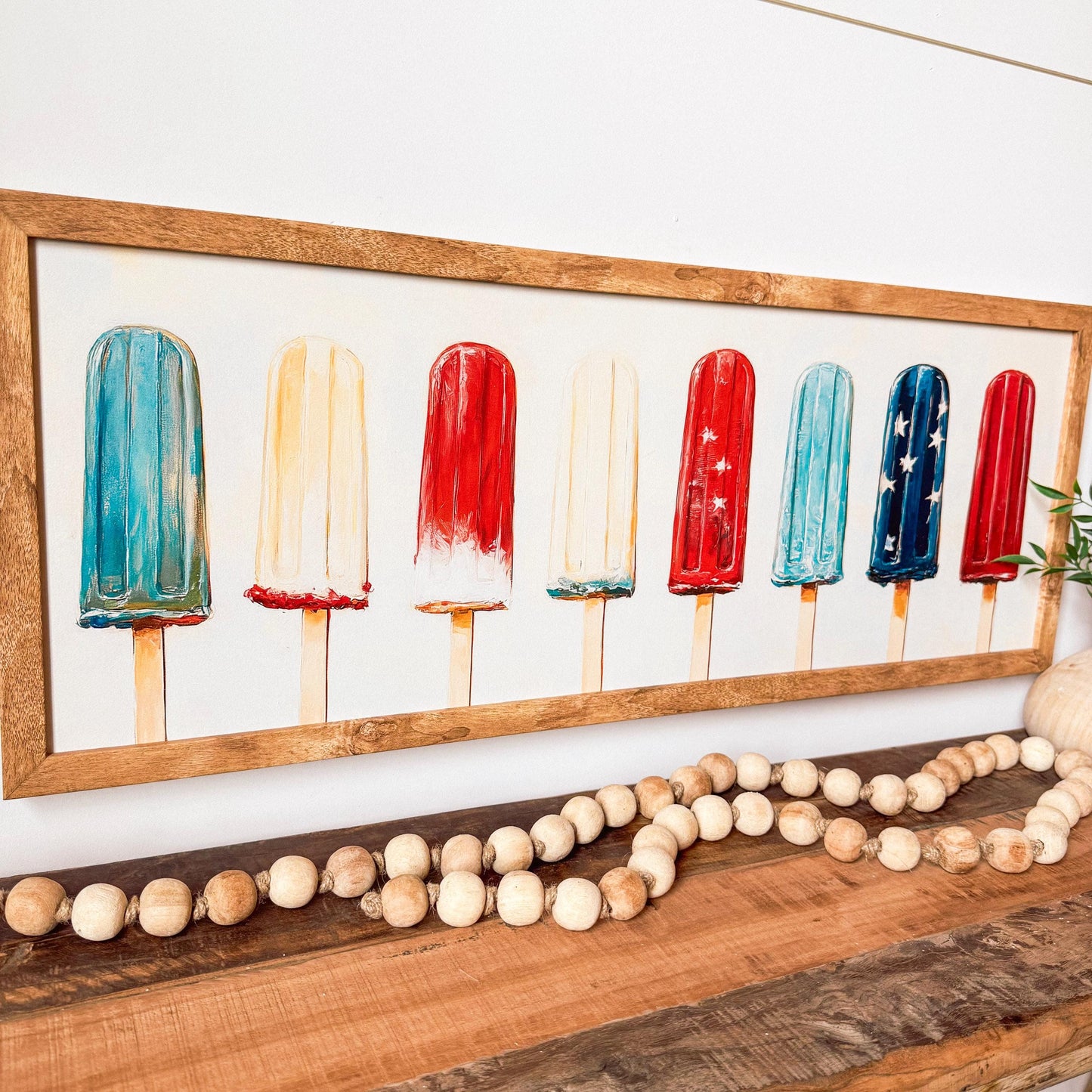 Patriotic Summer Popsicles Art Print