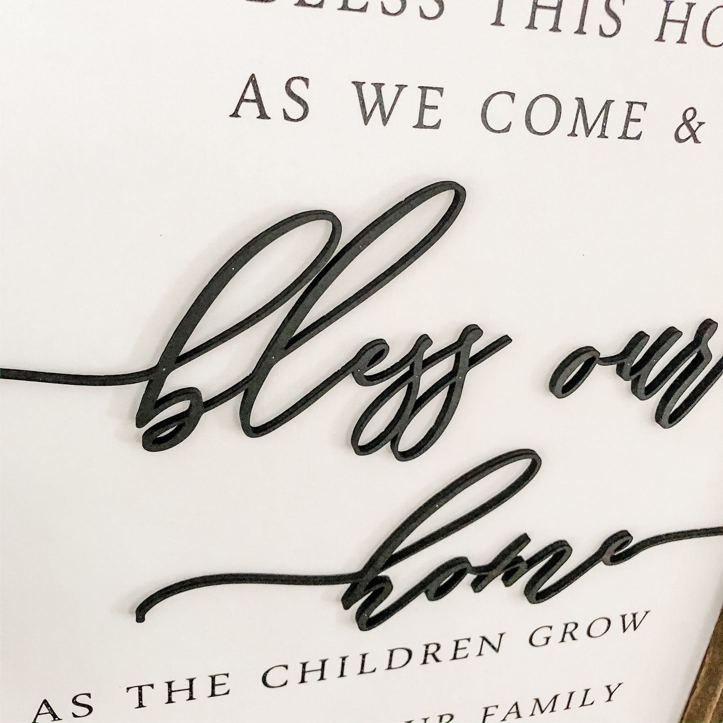 Bless Our Home Wood Sign