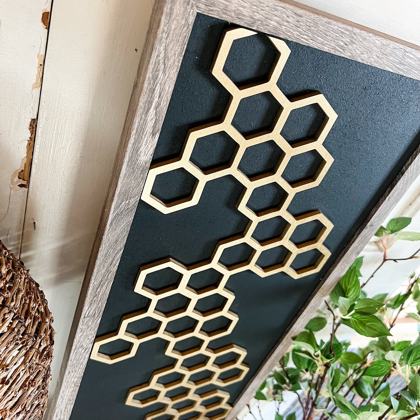Geometric Honeycomb Wall Art