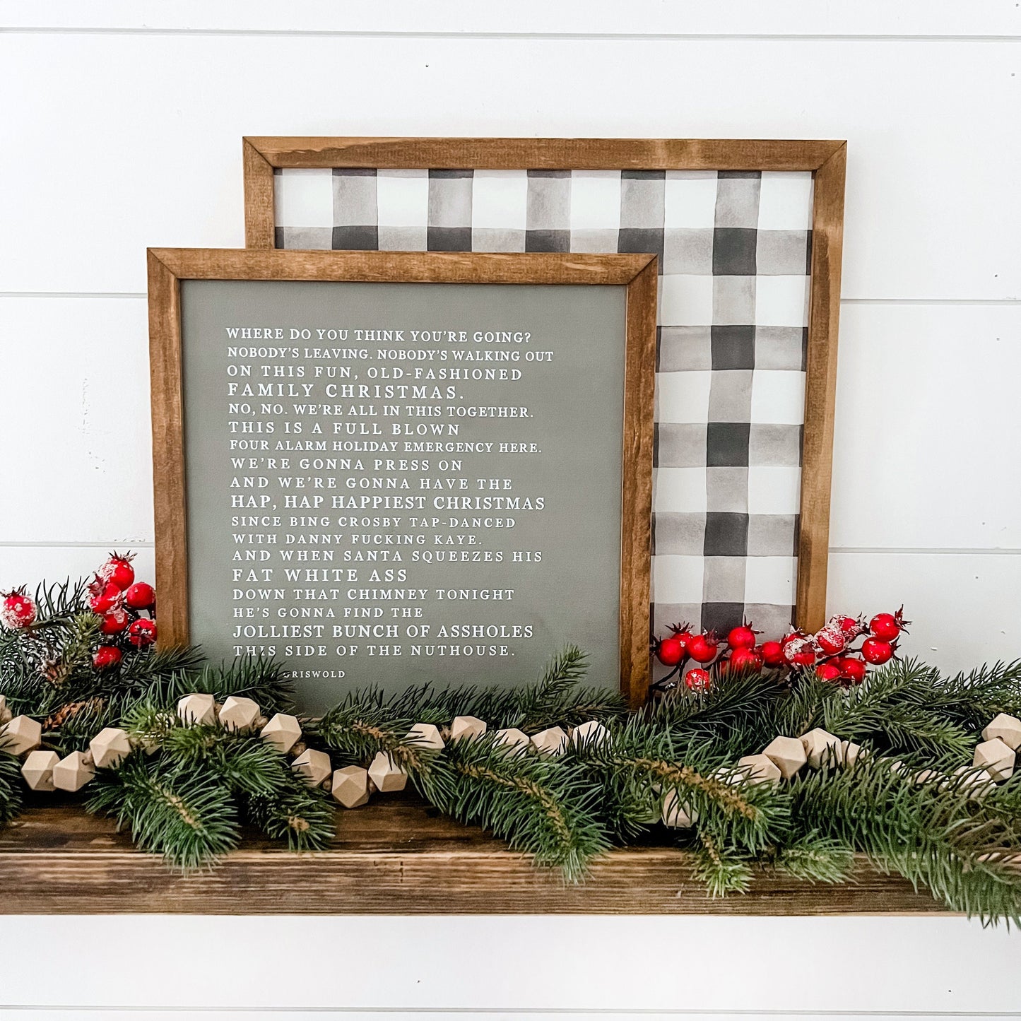 Interchangeable Seasonal Wood Sign