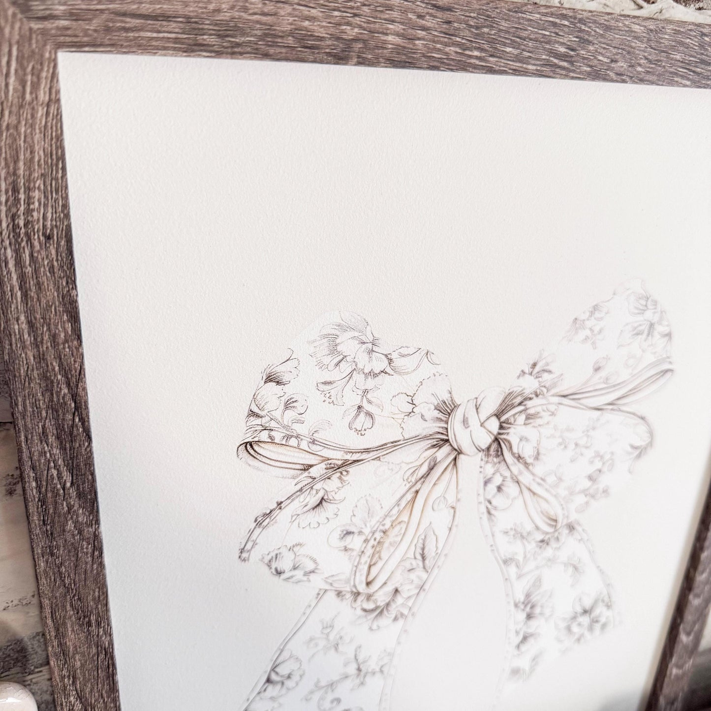 Vintage Bow Wall Art Print