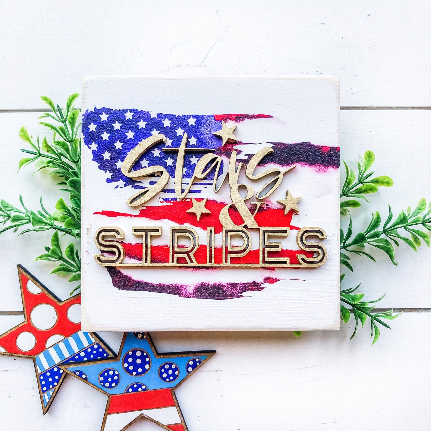 4th of July Mini Tiered Tray Sign