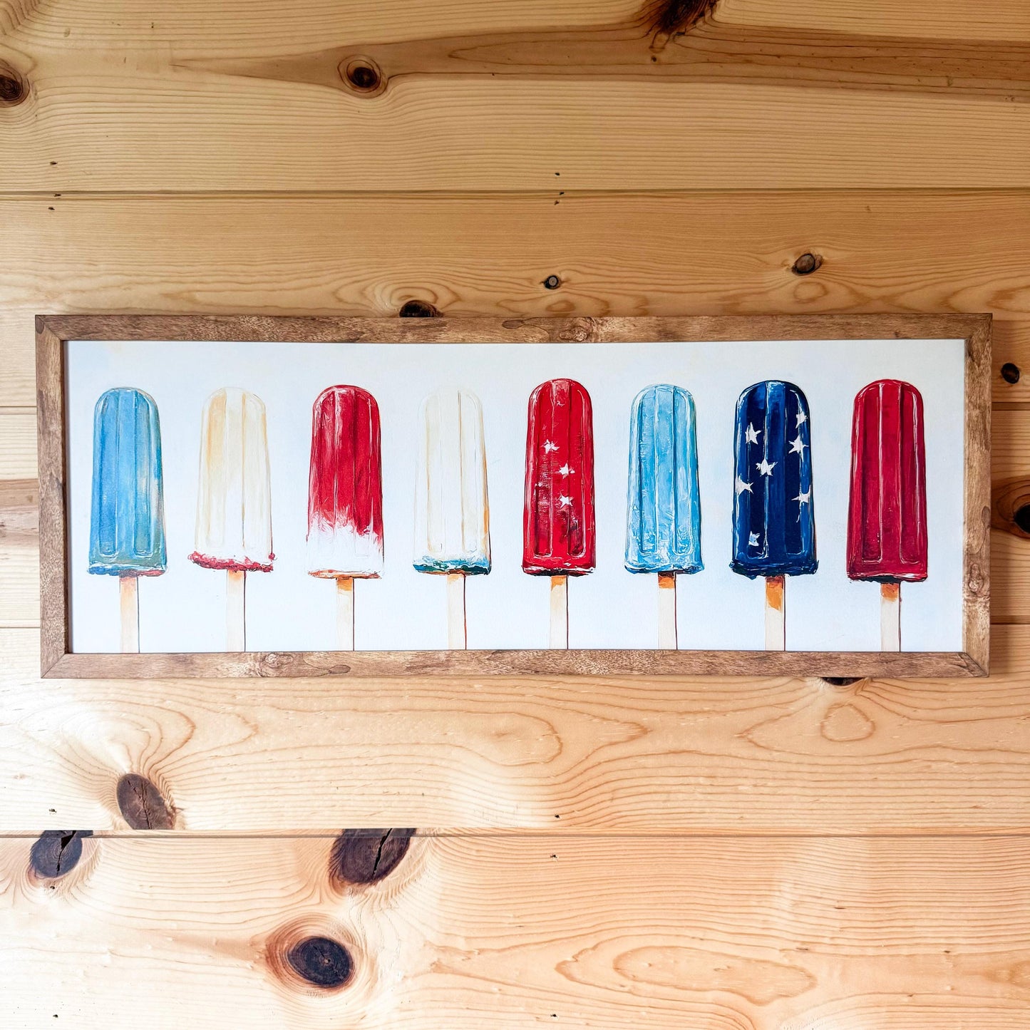 Patriotic Summer Popsicles Art Print
