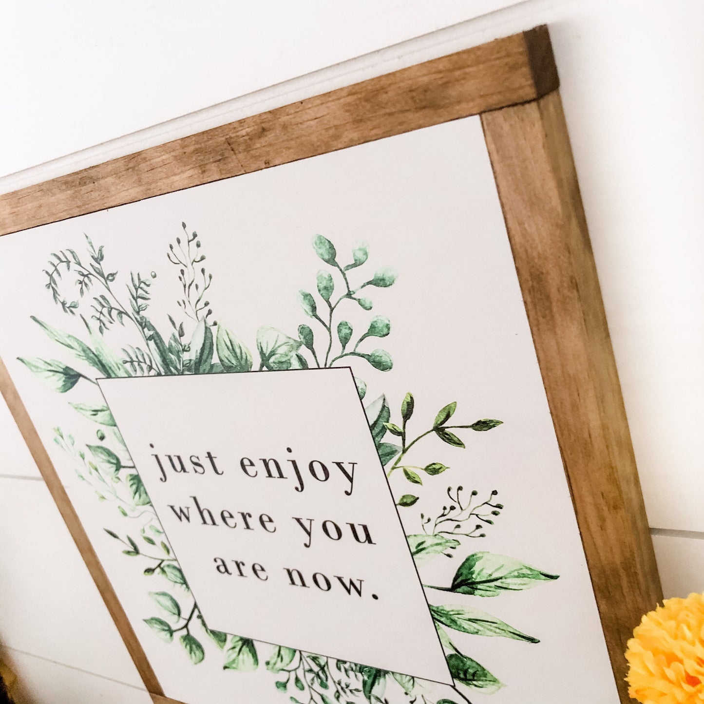 Just Enjoy Now Inspiration Quote Sign