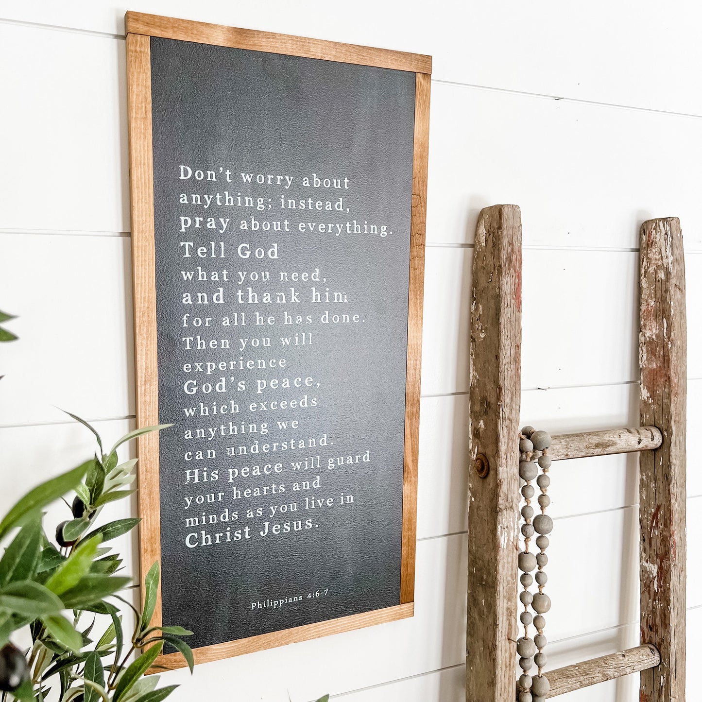 Pray About Everything Bible Verse Sign