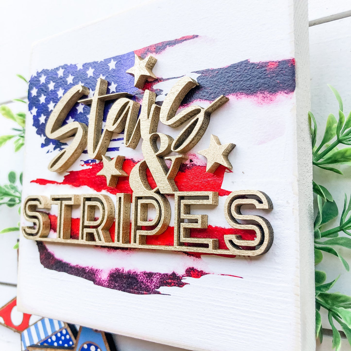 4th of July Mini Tiered Tray Sign