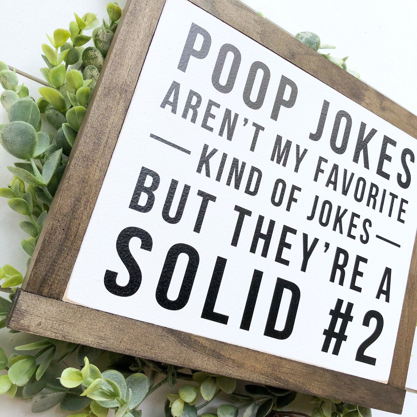 Poop Jokes, Solid #2 Funny Bathroom Sign