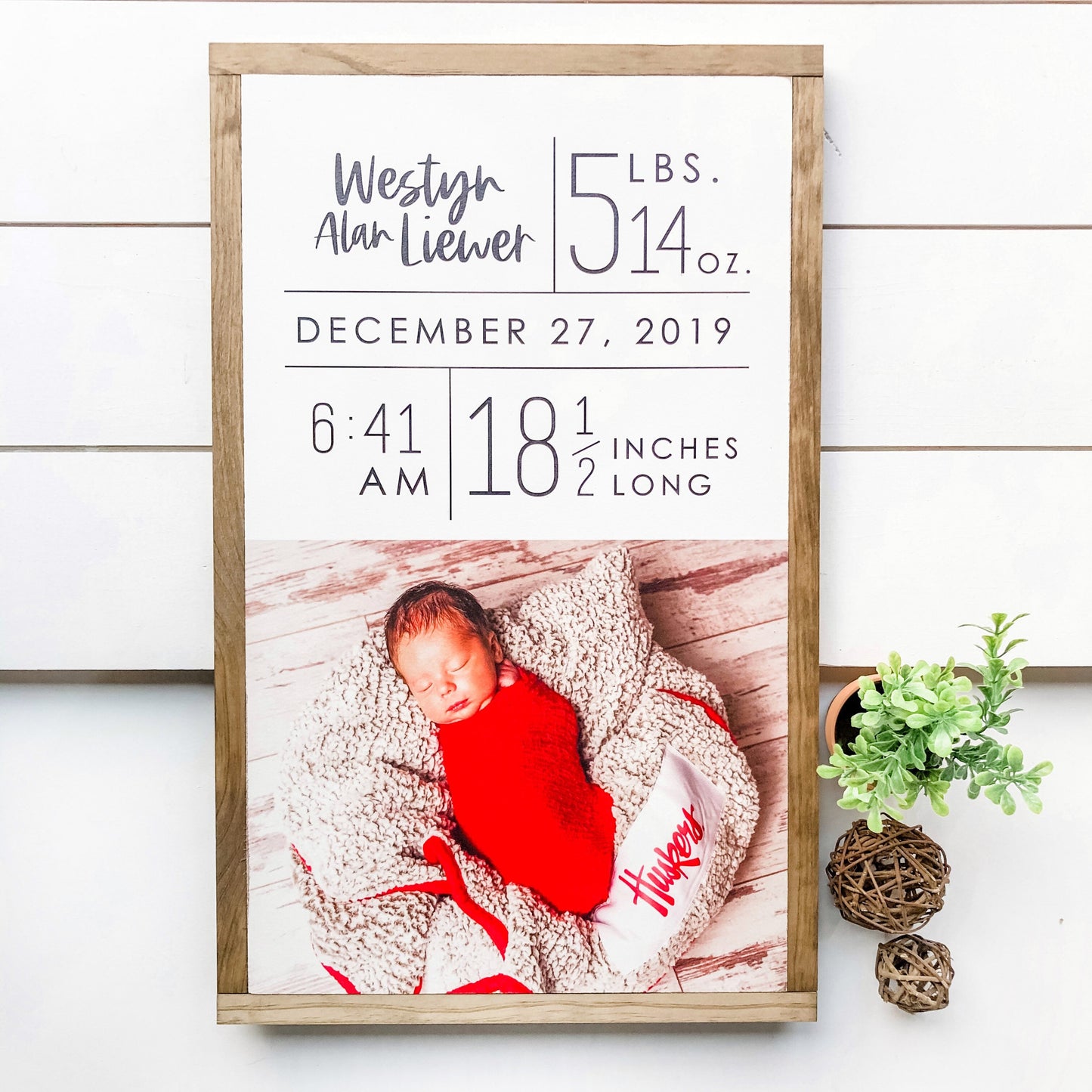 Custom Photo Nursery Sign