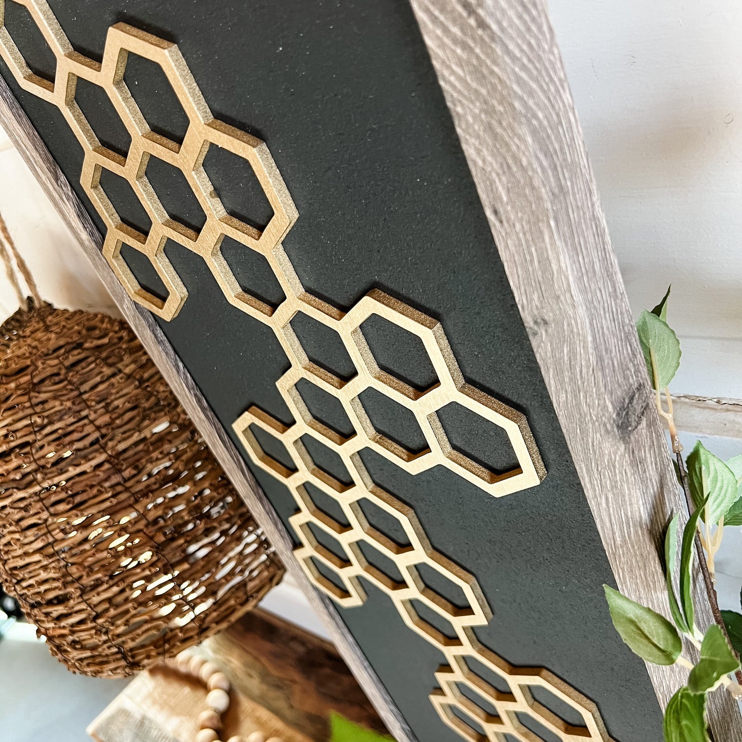 Geometric Honeycomb Wall Art