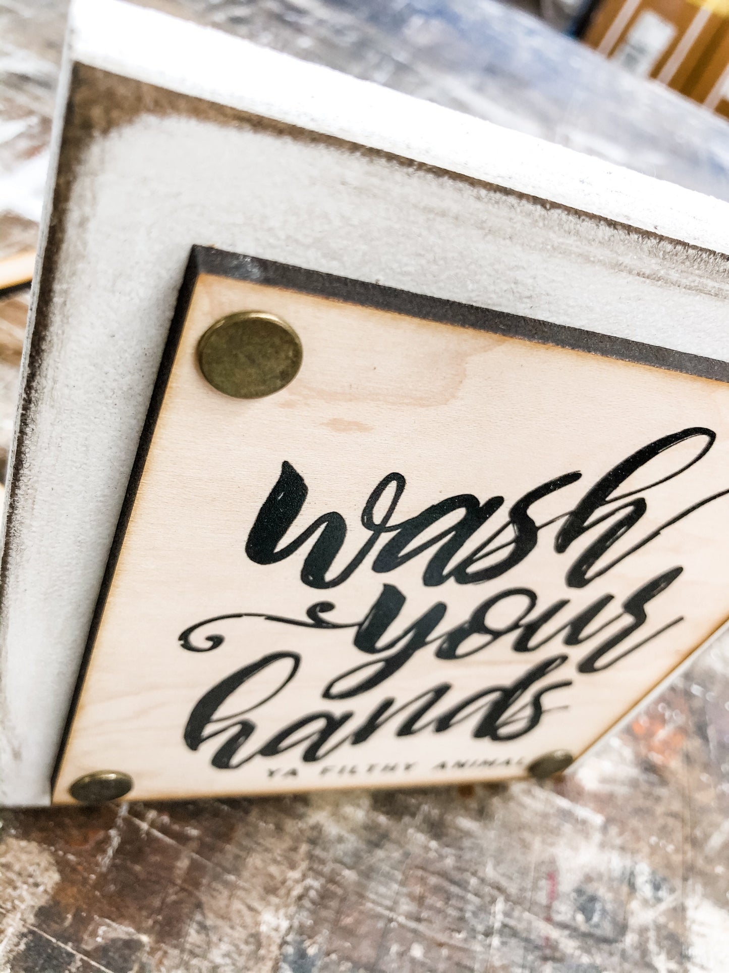 Funny Bathroom Mini Block Signs