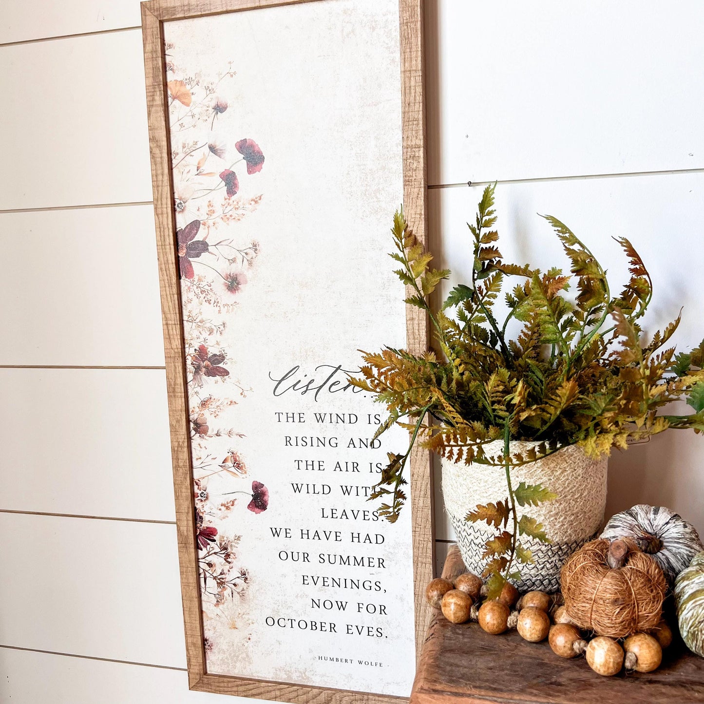 October Eves Fall Quote Wood Sign