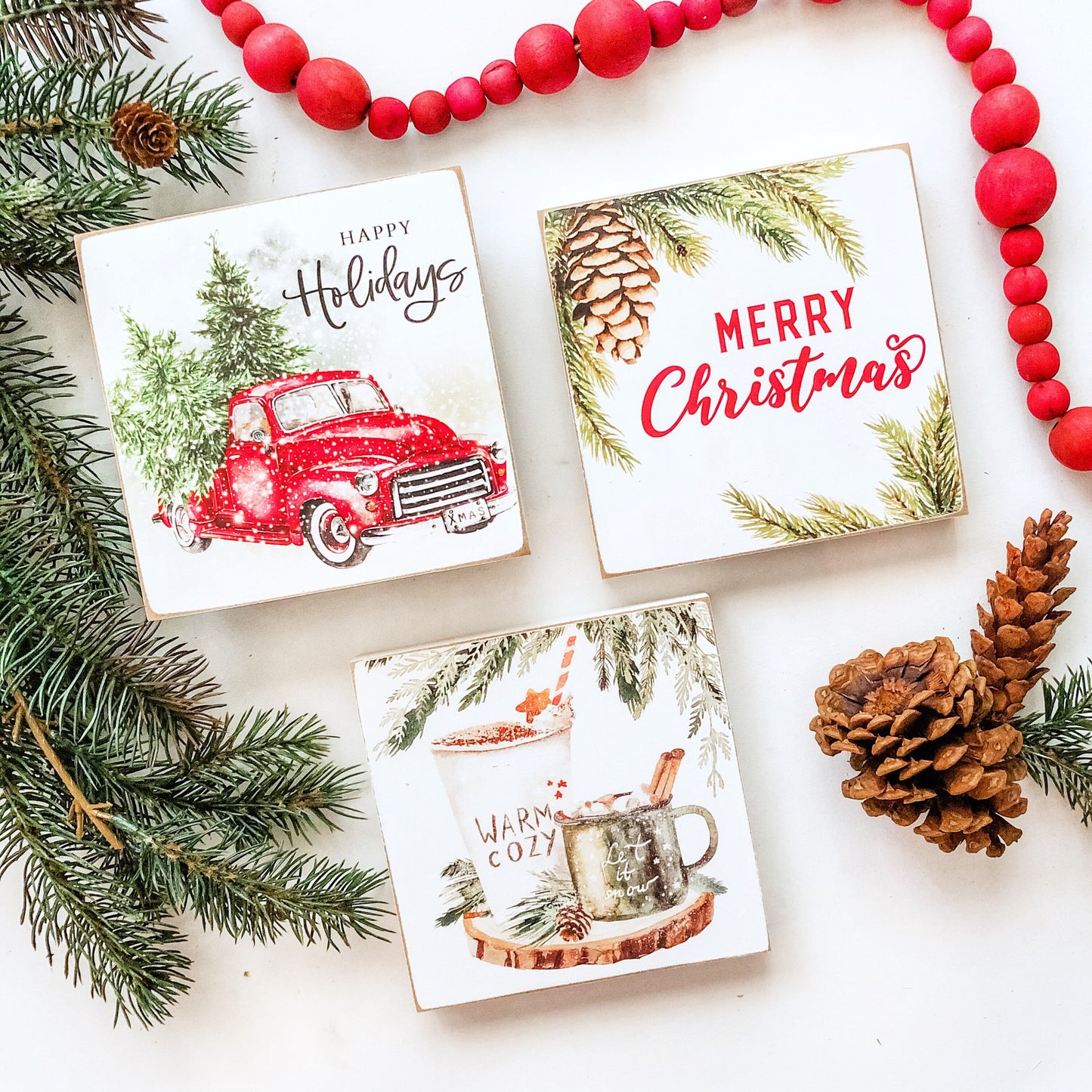 Christmas Mini Tiered Tray Signs