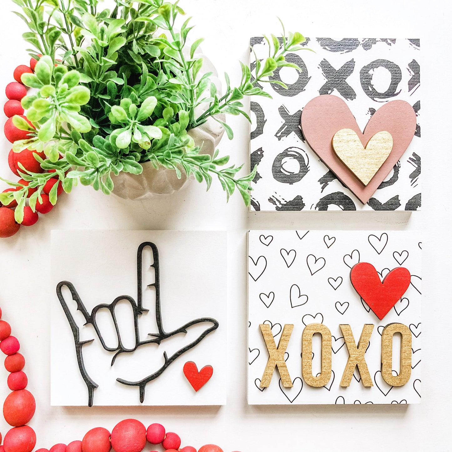 Valentines Day Mini Tiered Tray Sign
