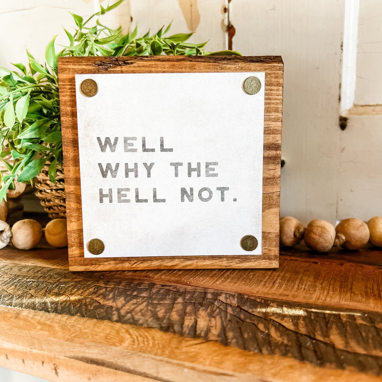 Funny Mini Wood Block Signs