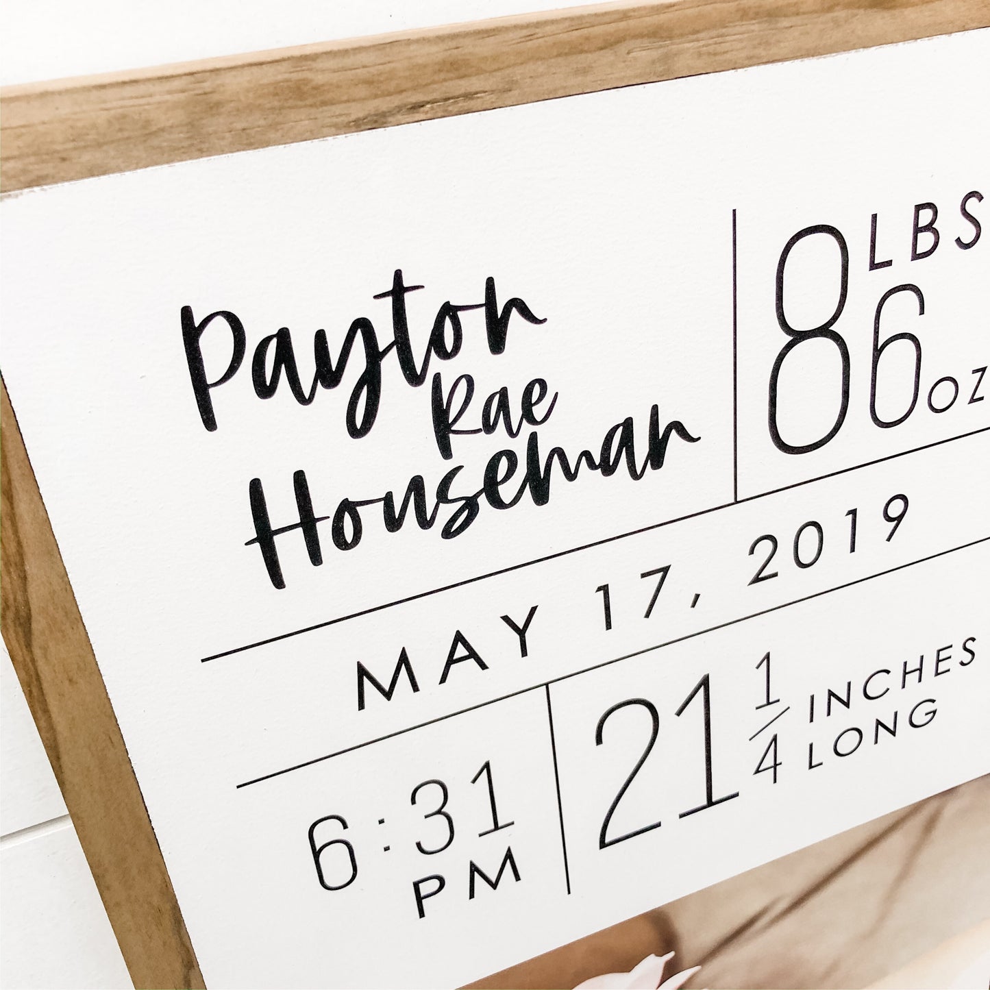 Custom Photo Nursery Sign
