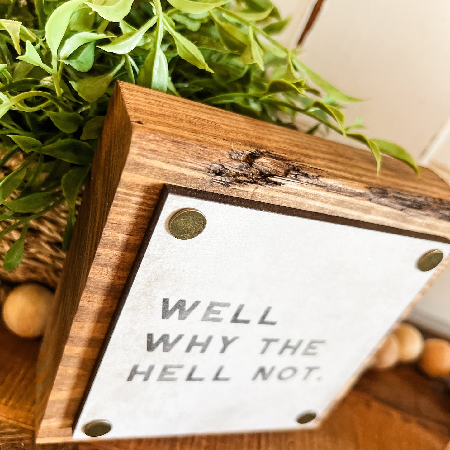 Funny Mini Wood Block Signs