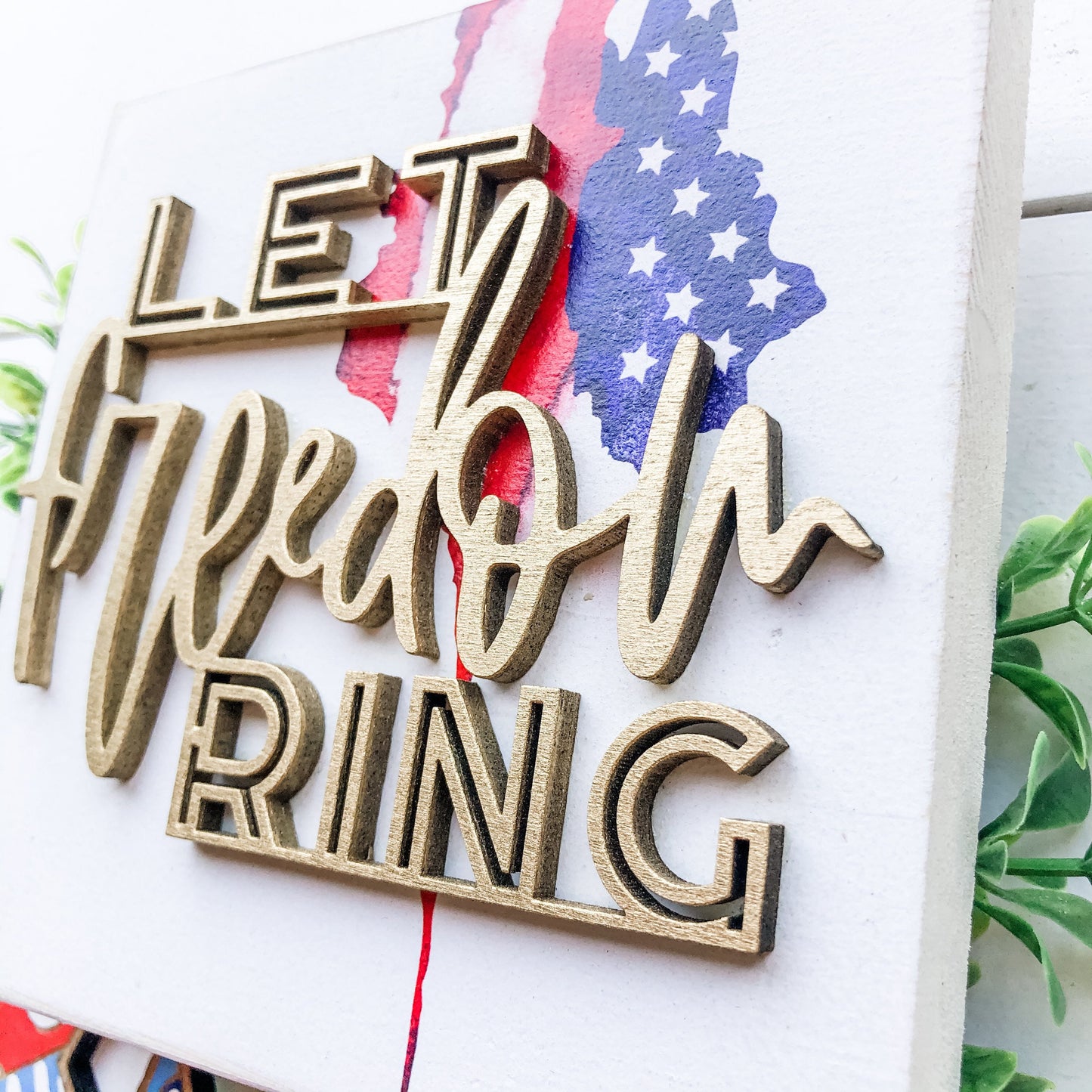 4th of July Mini Tiered Tray Sign