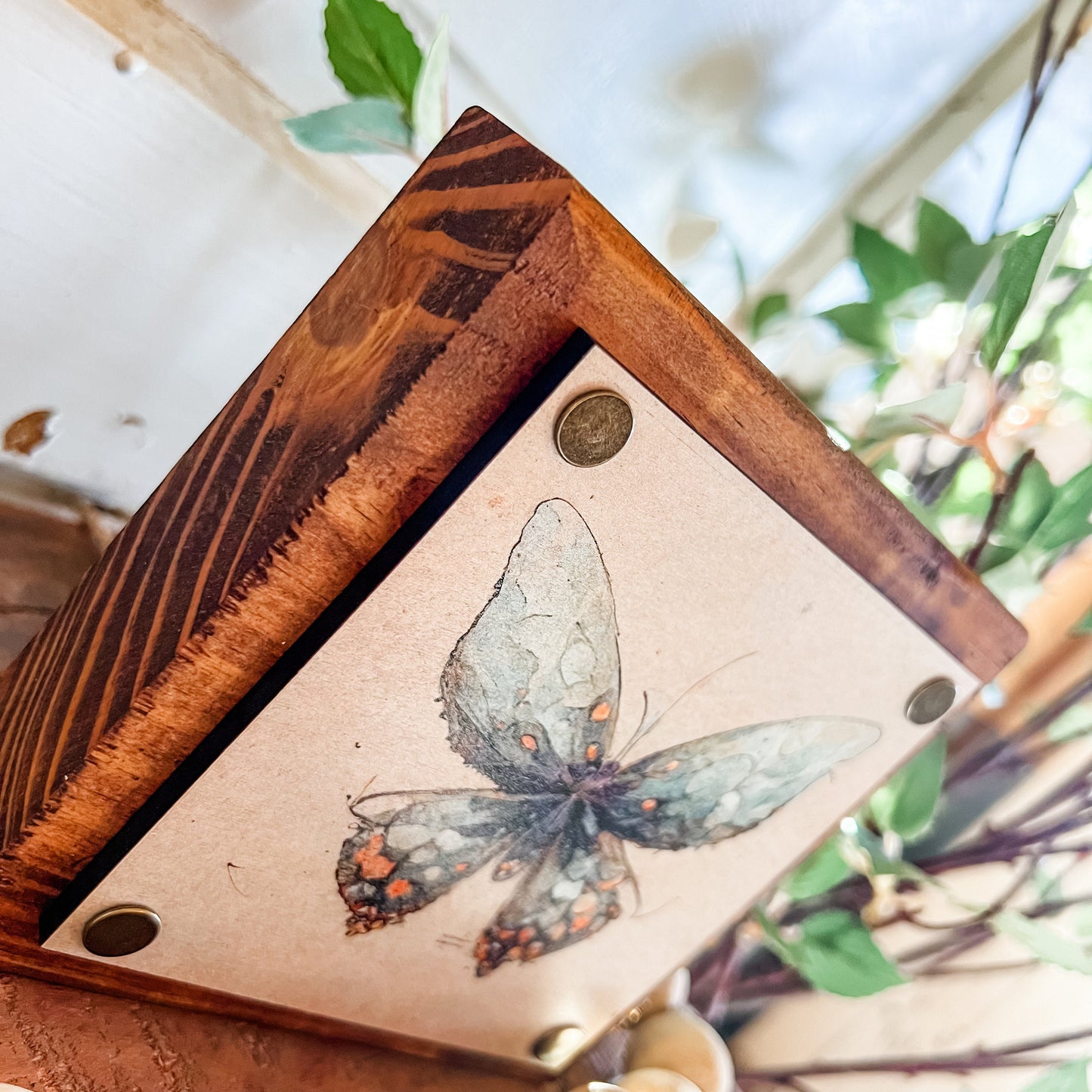 Butterfly Wood Mini Block Sign