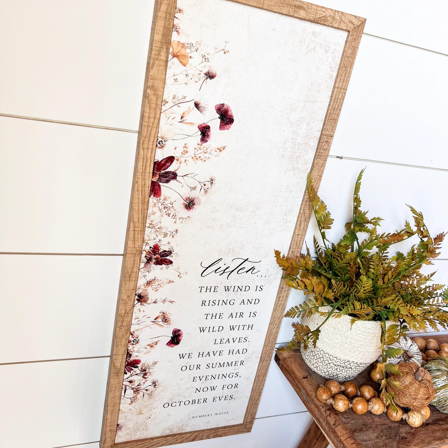 October Eves Fall Quote Wood Sign